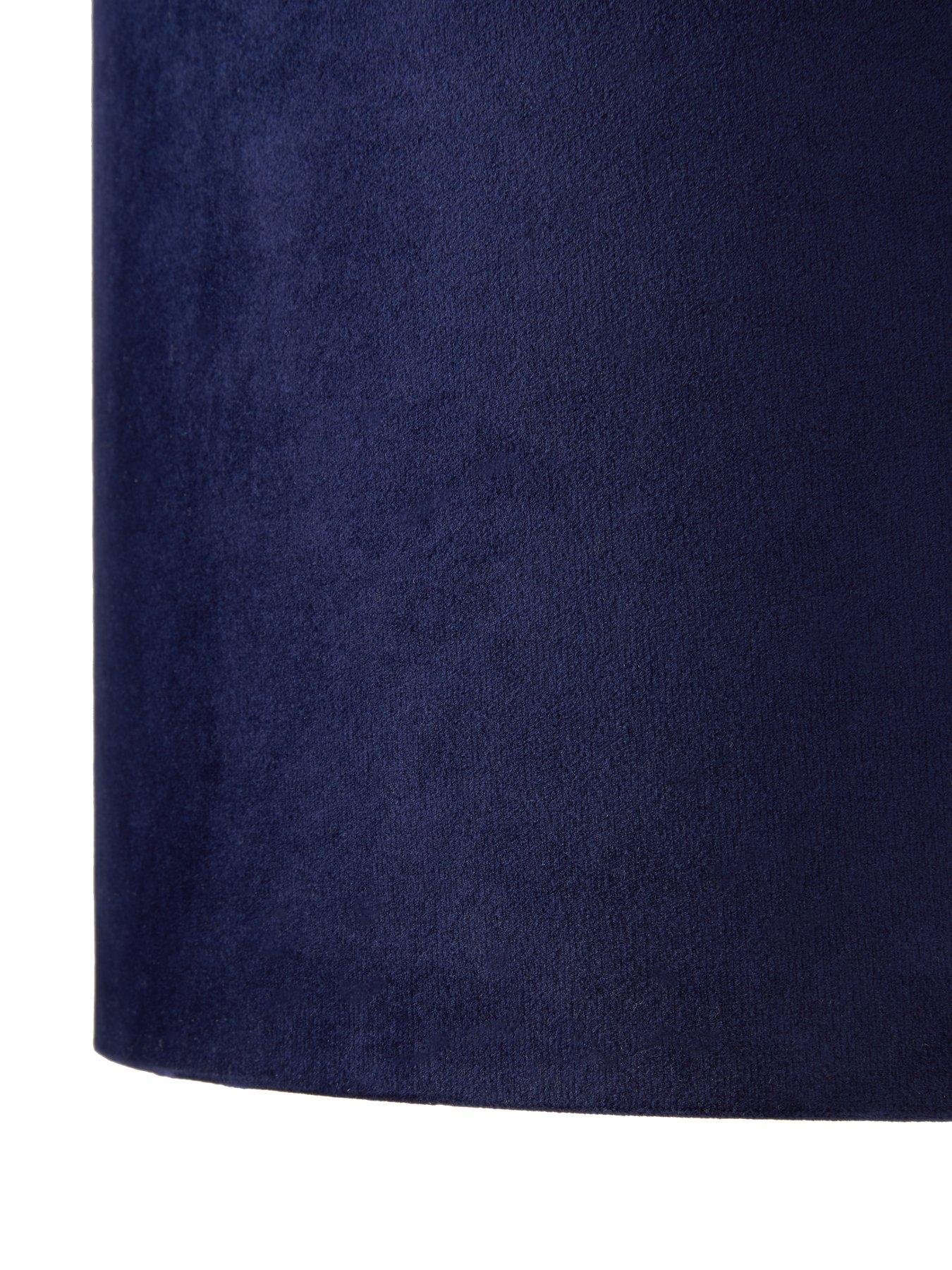 Image 3 of 3 of The Very Collection Langley 35cm Velvet Easy Fit Shade - Navy