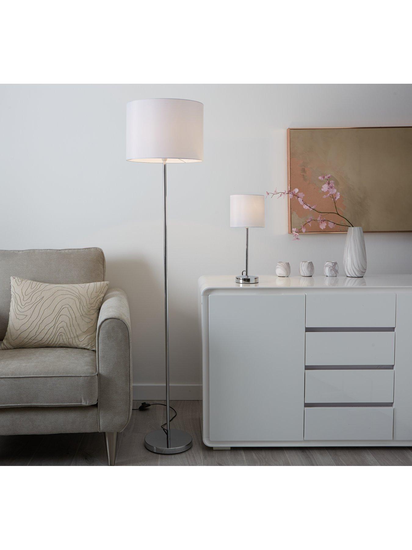 Very Home Langley Floor Lamp - White