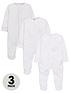 everyday-baby-unisex-3-pack-essentialsnbspsleepsuits-whitefront