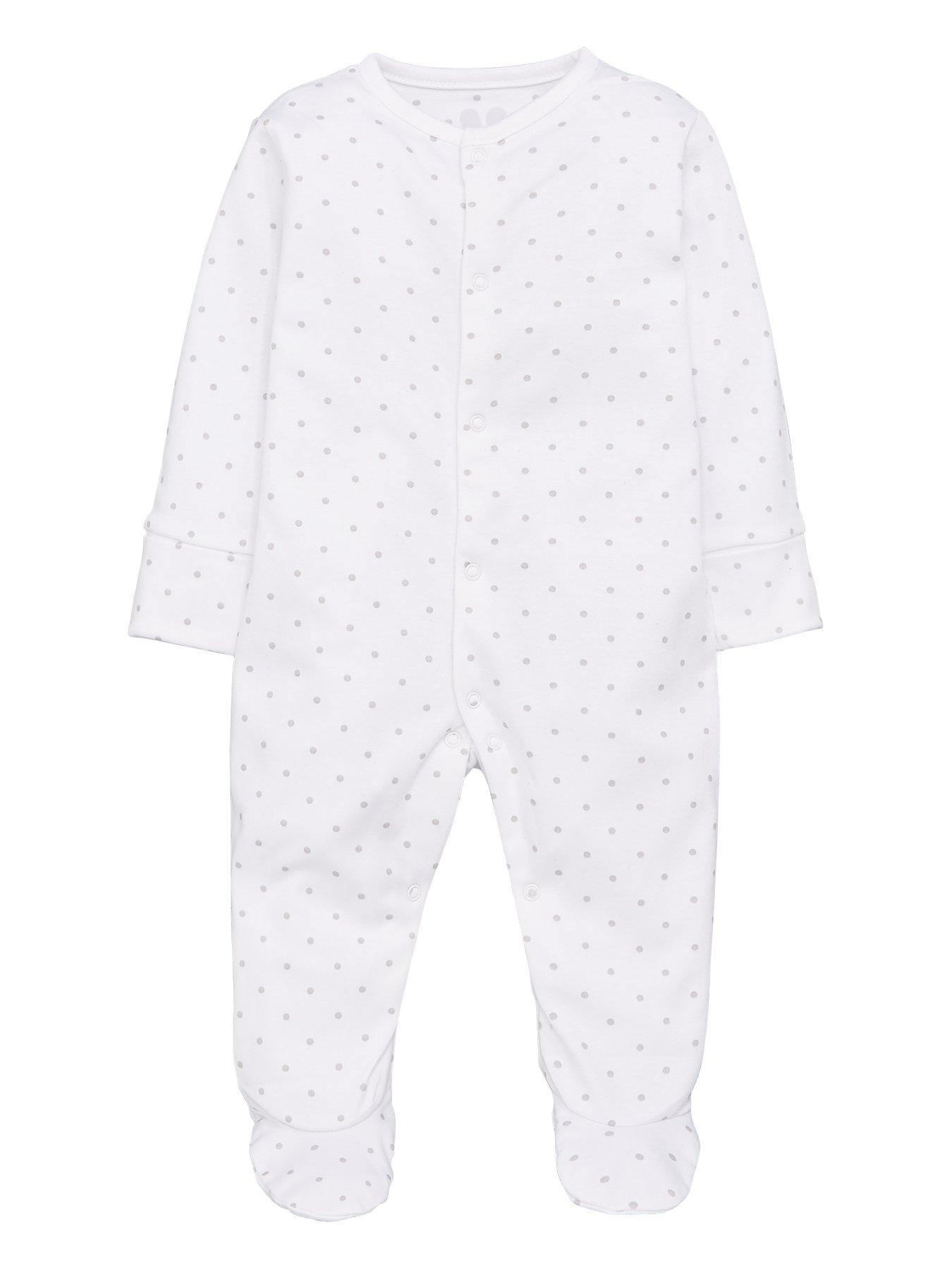 Image 2 of 4 of Everyday Baby Unisex 3 Pack Essentials&nbsp;Sleepsuits - White