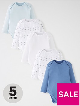 mini-v-by-very-baby-boys-5-pack-long-sleeve-essentialnbspbodysuits-blue-mix