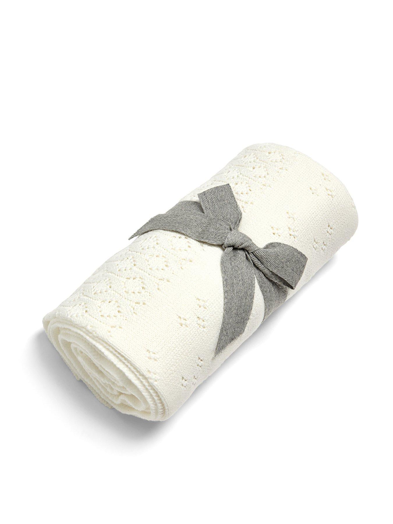 undefined Knitted Blanket - Pointelle Occasion - Cream