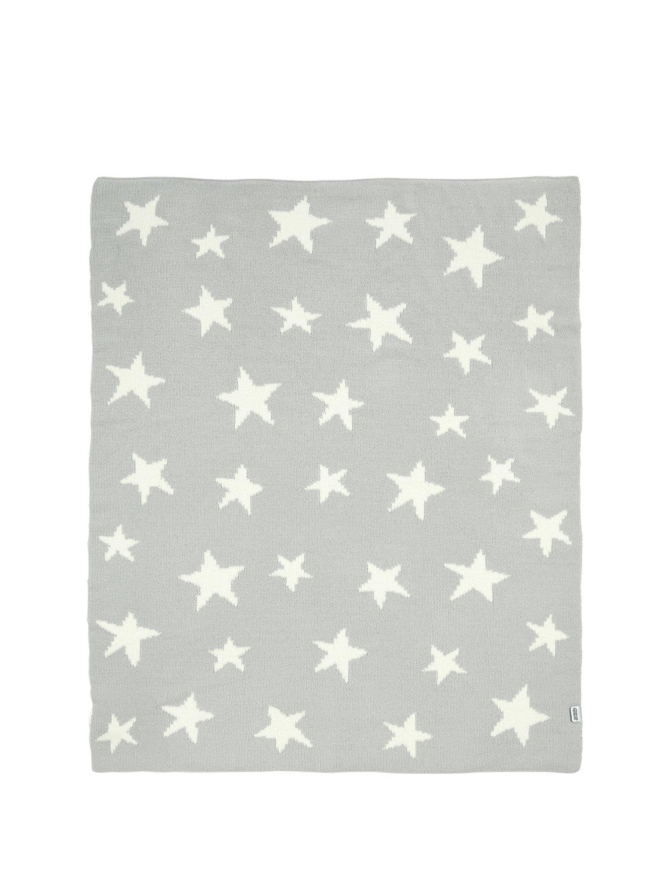 mamas-papas-chenille-blanket-grey-star