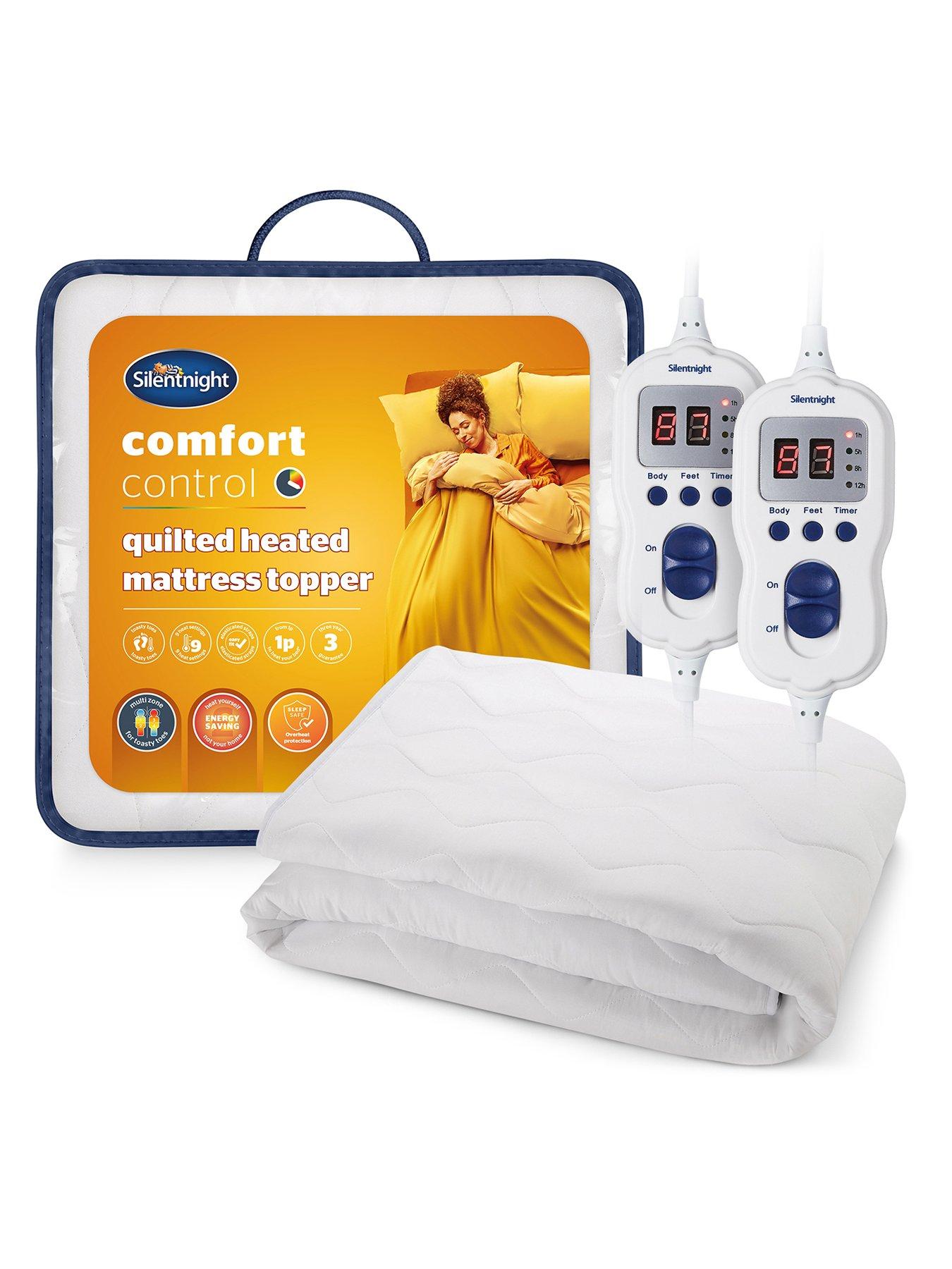 Image 1 of 7 of Silentnight Comfort Control Double Heated Mattress Topper - White
