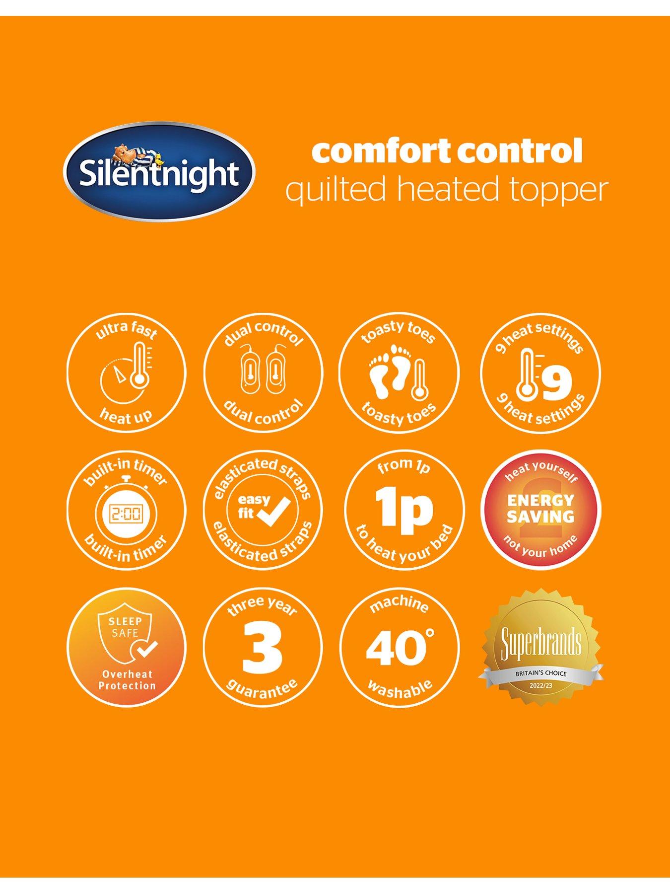 Image 7 of 7 of Silentnight Comfort Control Double Heated Mattress Topper - White