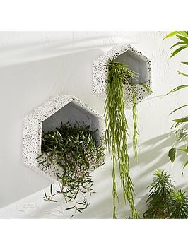 very-home-set-of-2-terrazzo-wall-planters