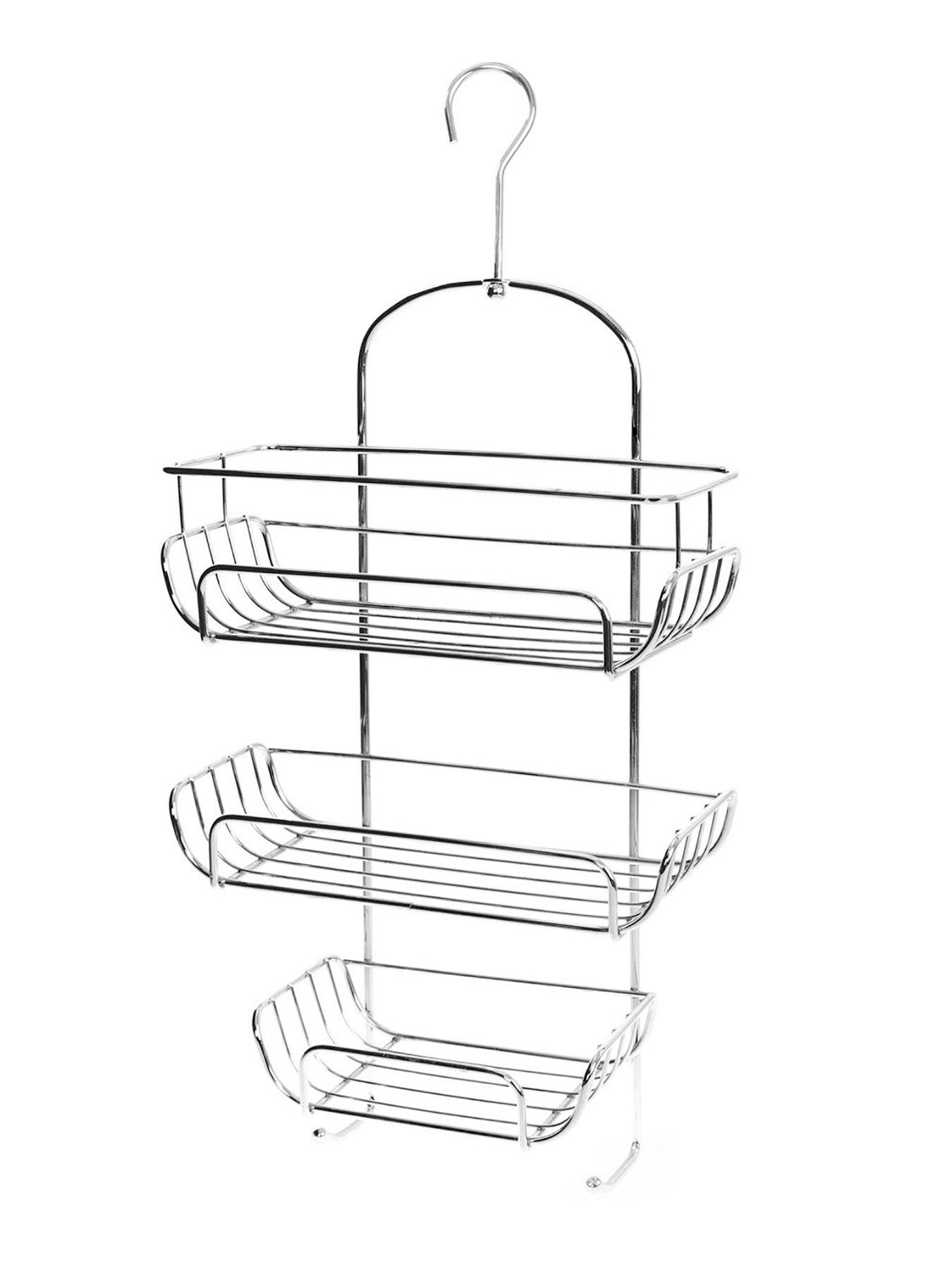 premier-housewares-3-tier-chrome-shower-caddystillFront