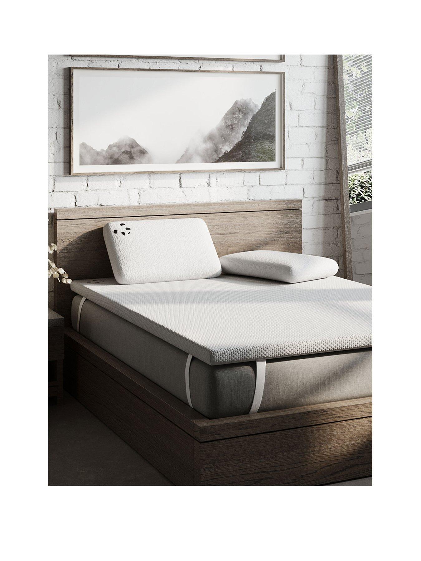 panda-london-memory-foam-bamboo-mattress-topper-whitestillFront