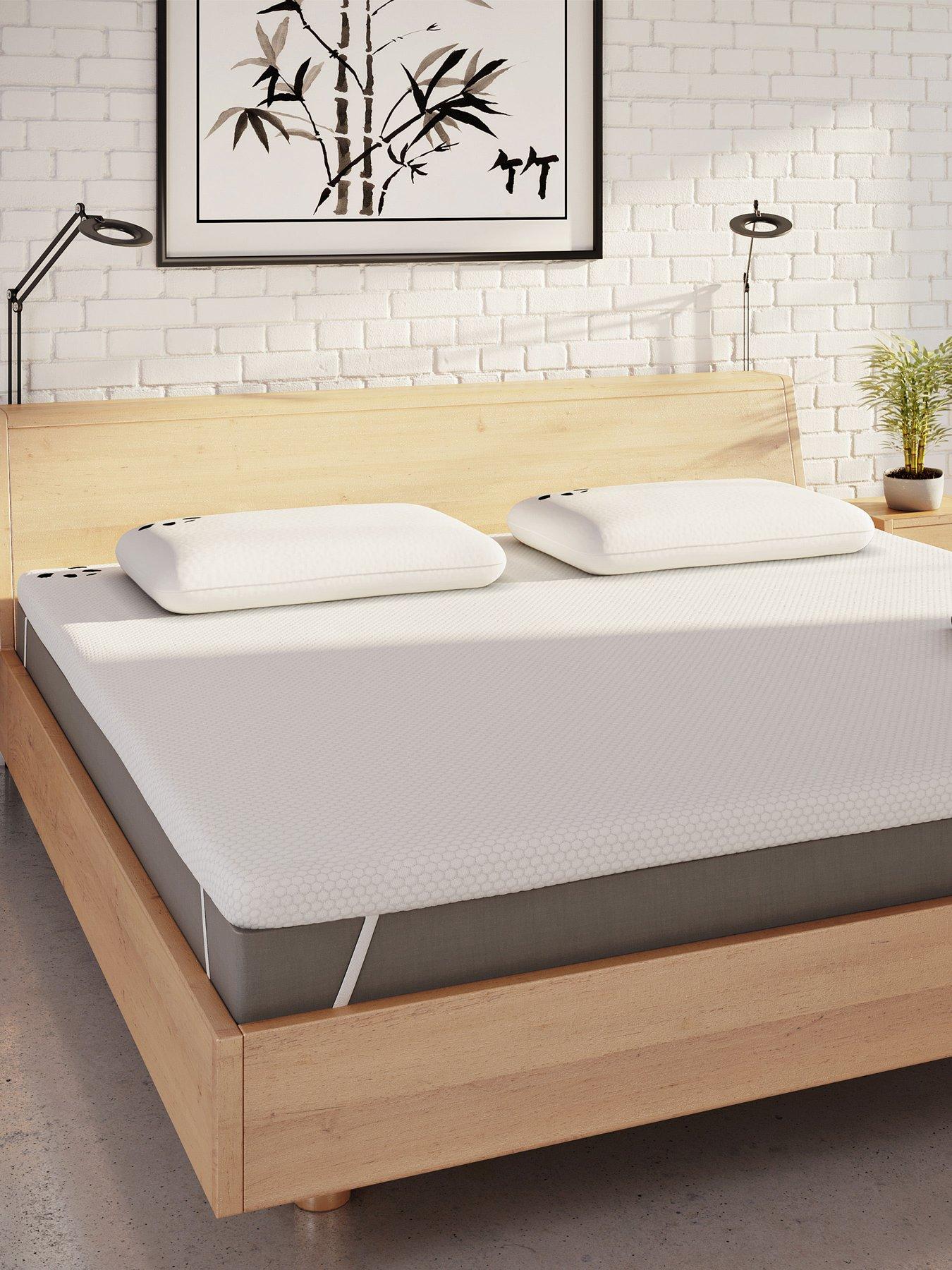 panda-london-memory-foam-bamboo-mattress-topper-whiteback