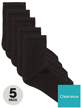 v-by-very-valuenbsp5-pack-ankle-socks-black