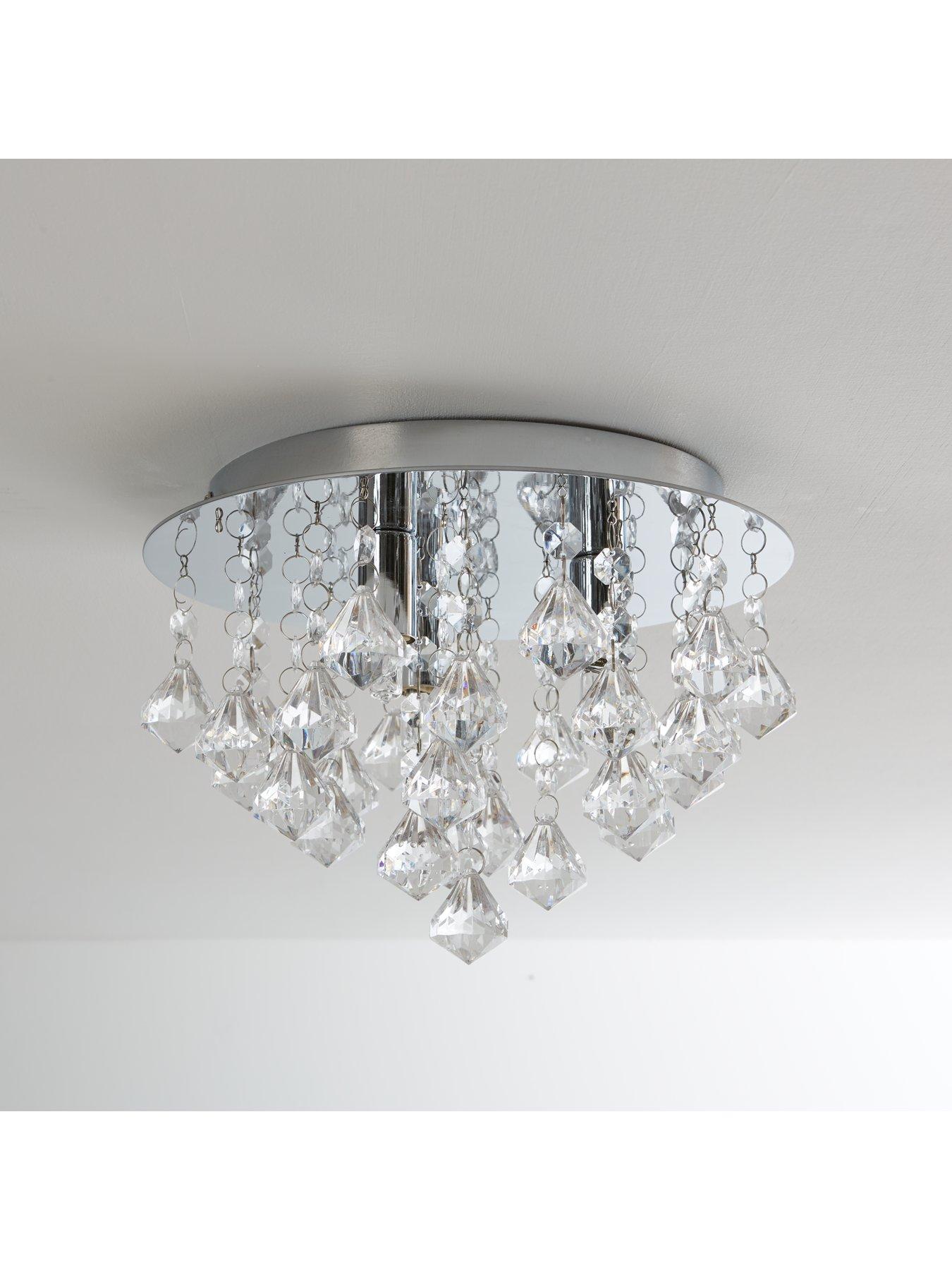 Image 2 of 5 of The Very Collection Maya Diamond Flush Light Fitting