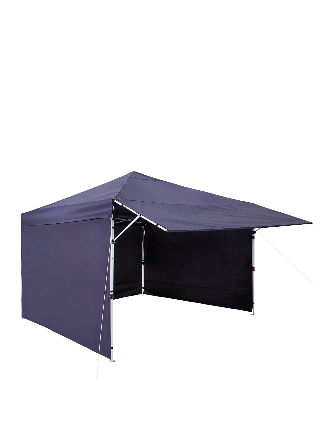 Image 1 of 5 of 3m x 3m Pop-Up Gazebo with Side Extension, Steel Frame - With Carry Bag