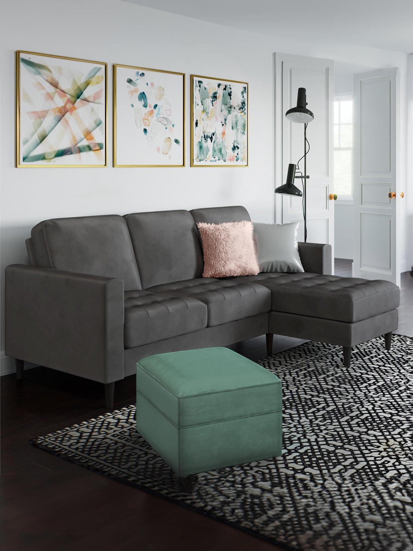 cosmoliving-by-cosmopolitan-strummer-velvet-corner-sofa-left-or-right-hand-side