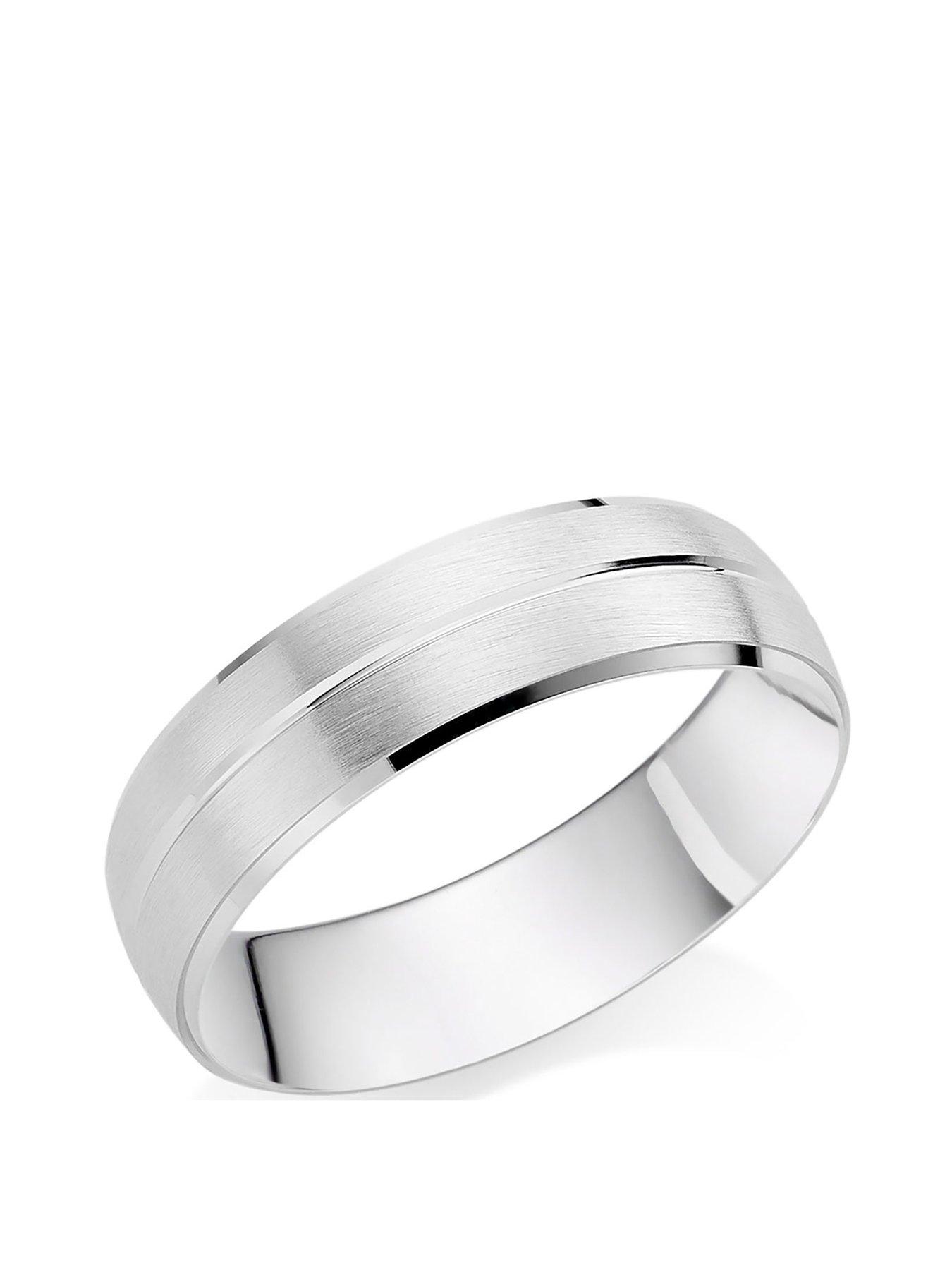 Beaverbrooks 9ct White Gold Men's Wedding Ring