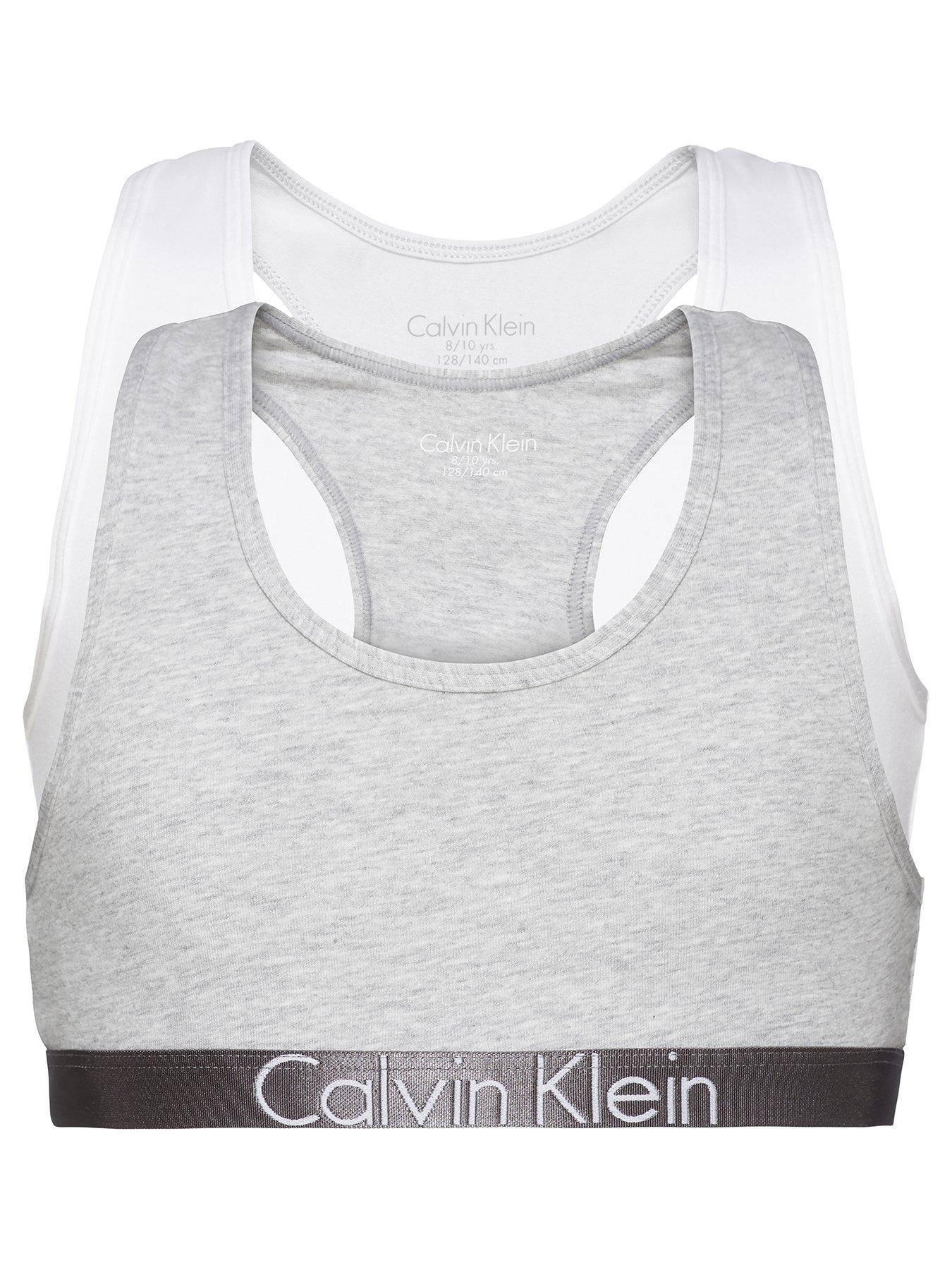 Calvin Klein Girls 2 Pack Racer Back Bralette Set - Velvet Pink