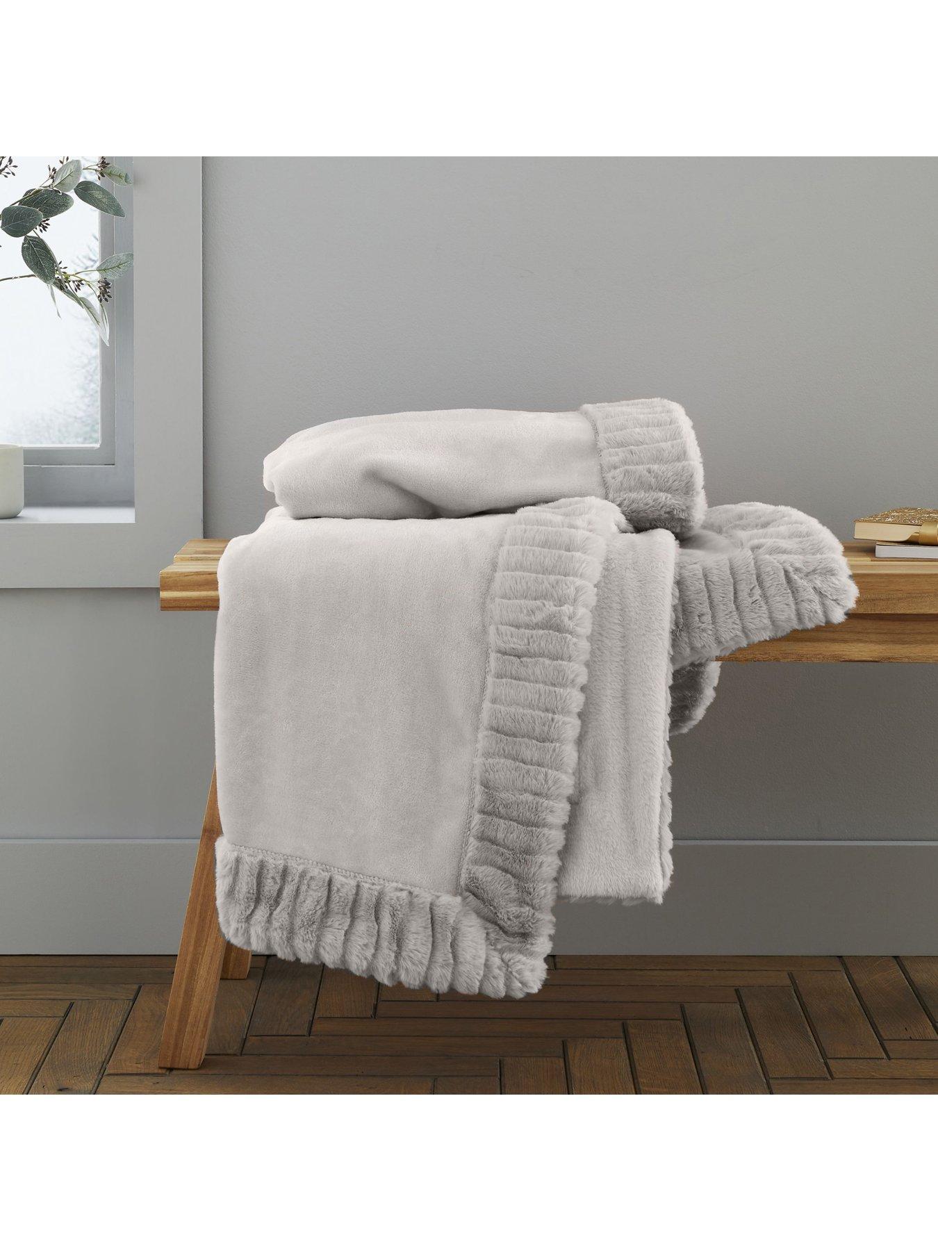 Catherine Lansfield Velvet  &  Faux Fur Throw Range
