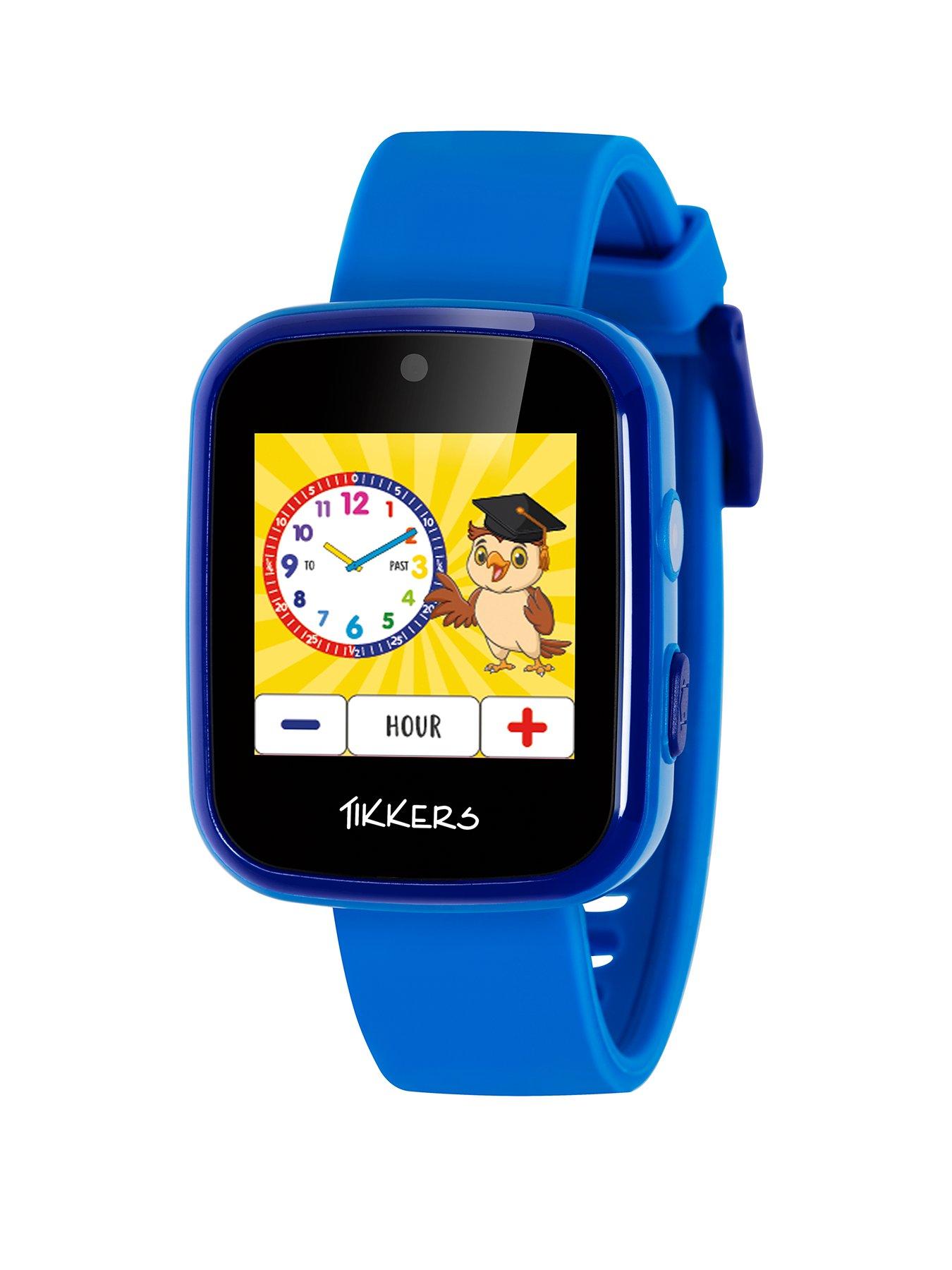 Tikkers Full Display Blue Silicone Strap Kids Smart Watch Very