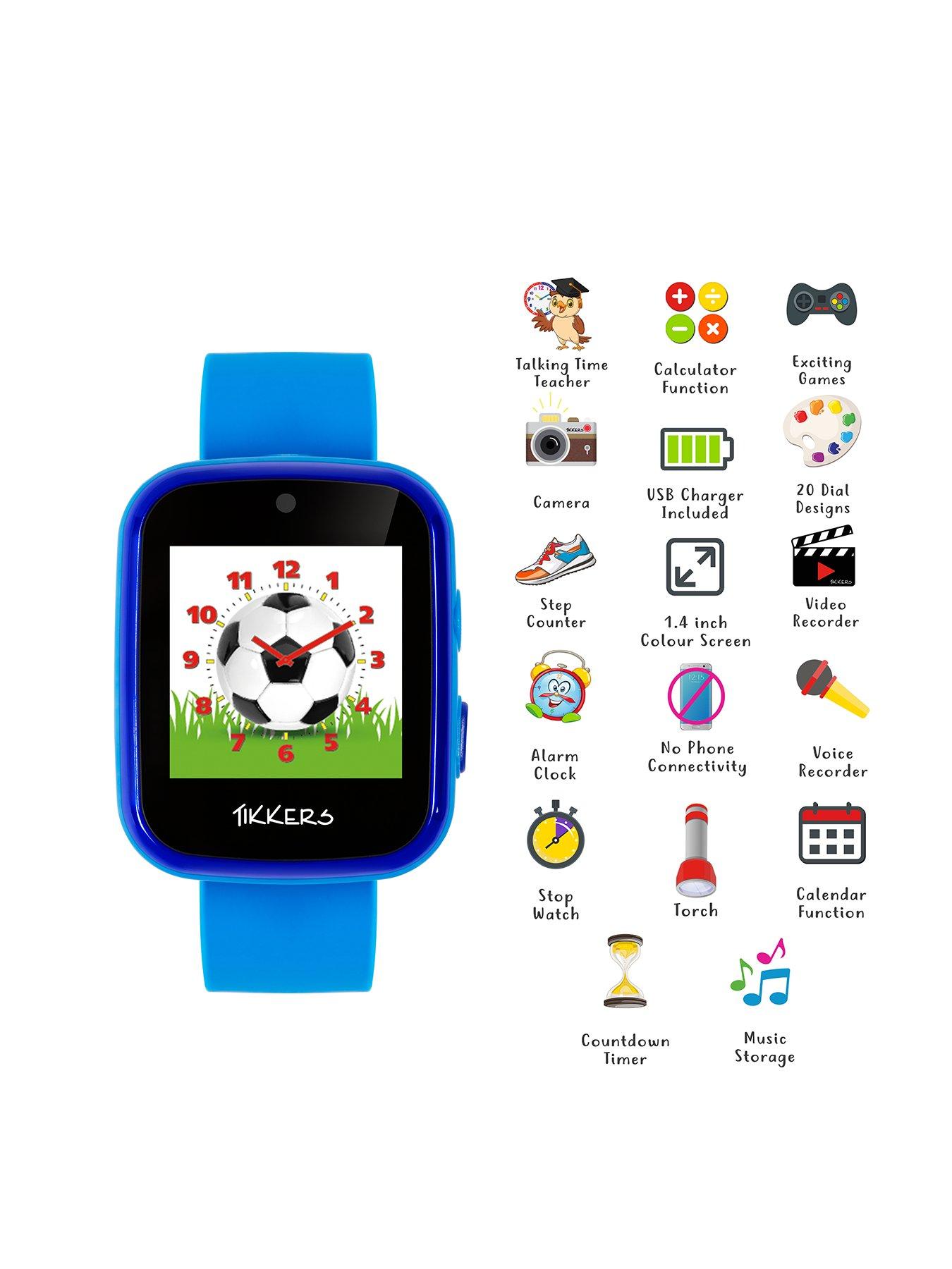 tikkers-full-display-blue-silicone-strap-kids-smart-watchstillFront