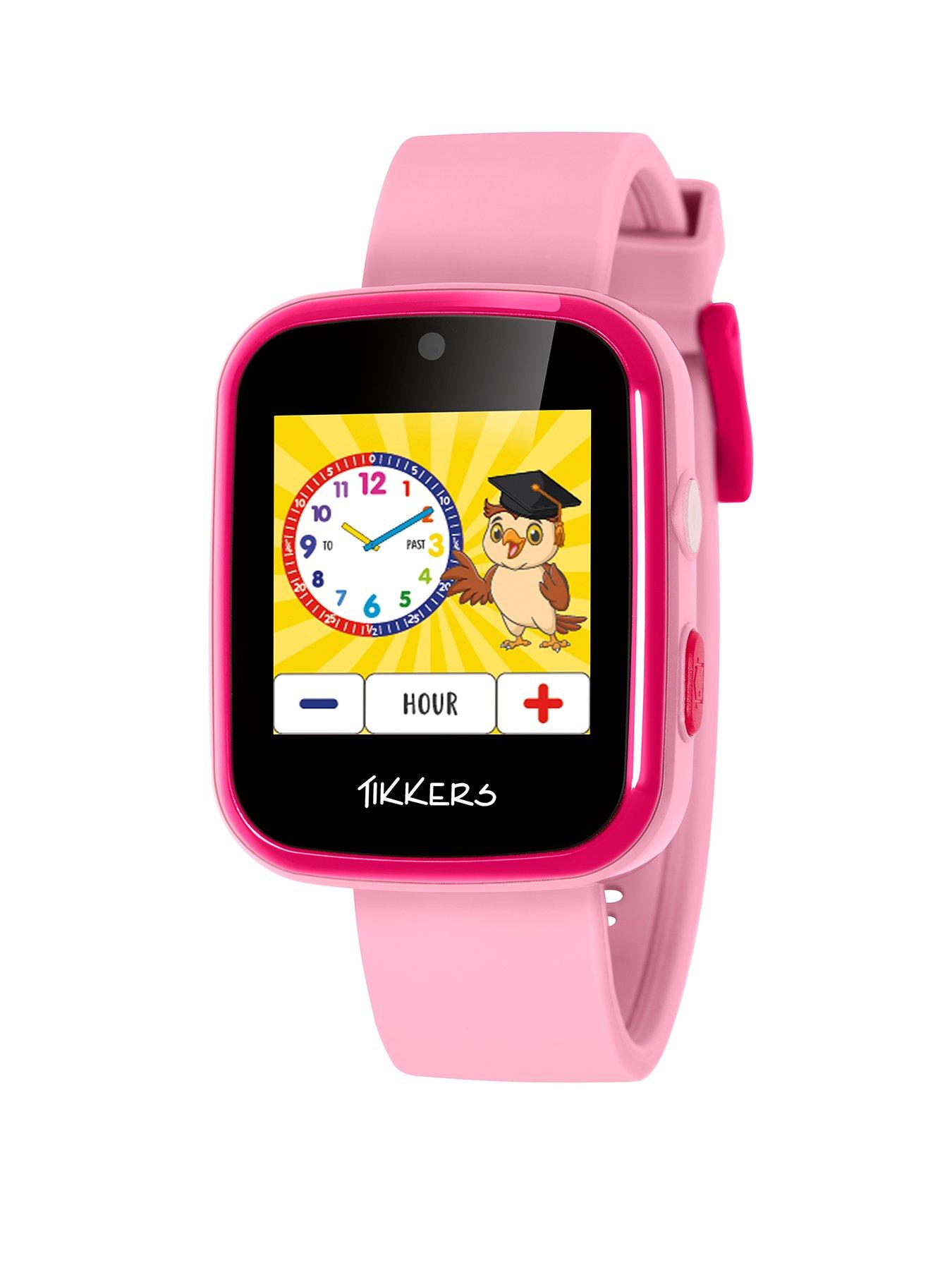 tikkers-full-display-pink-silicone-strap-kids-smart-watch