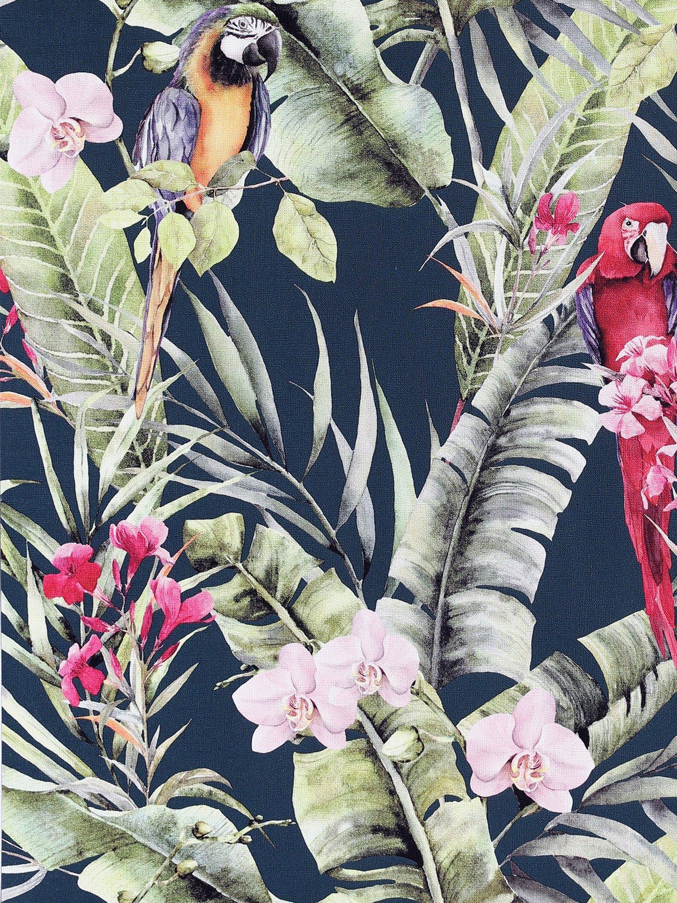 Image 1 of 3 of ARTHOUSE Pretty Polly Navy Wallpaper