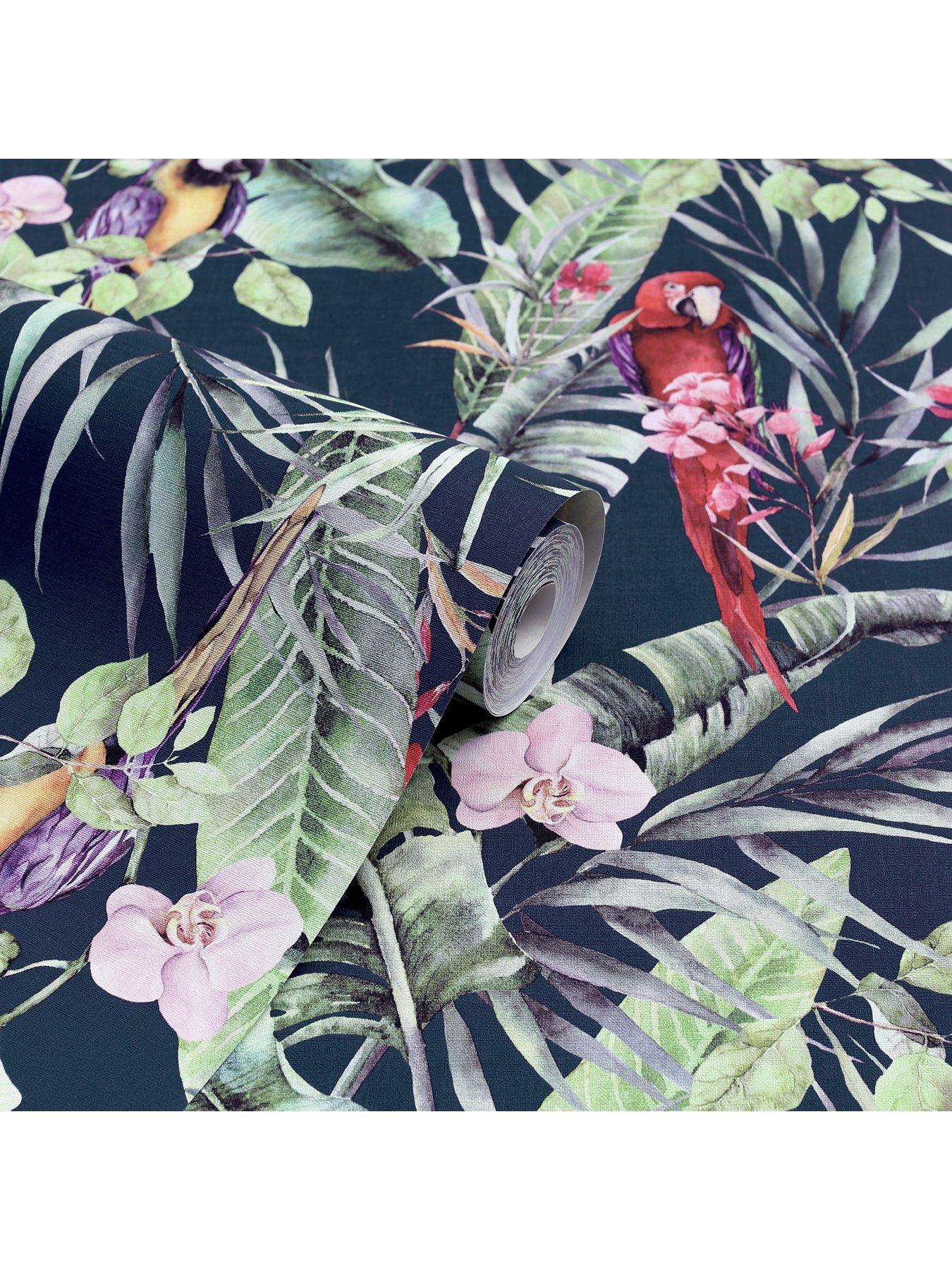 Image 2 of 3 of ARTHOUSE Pretty Polly Navy Wallpaper