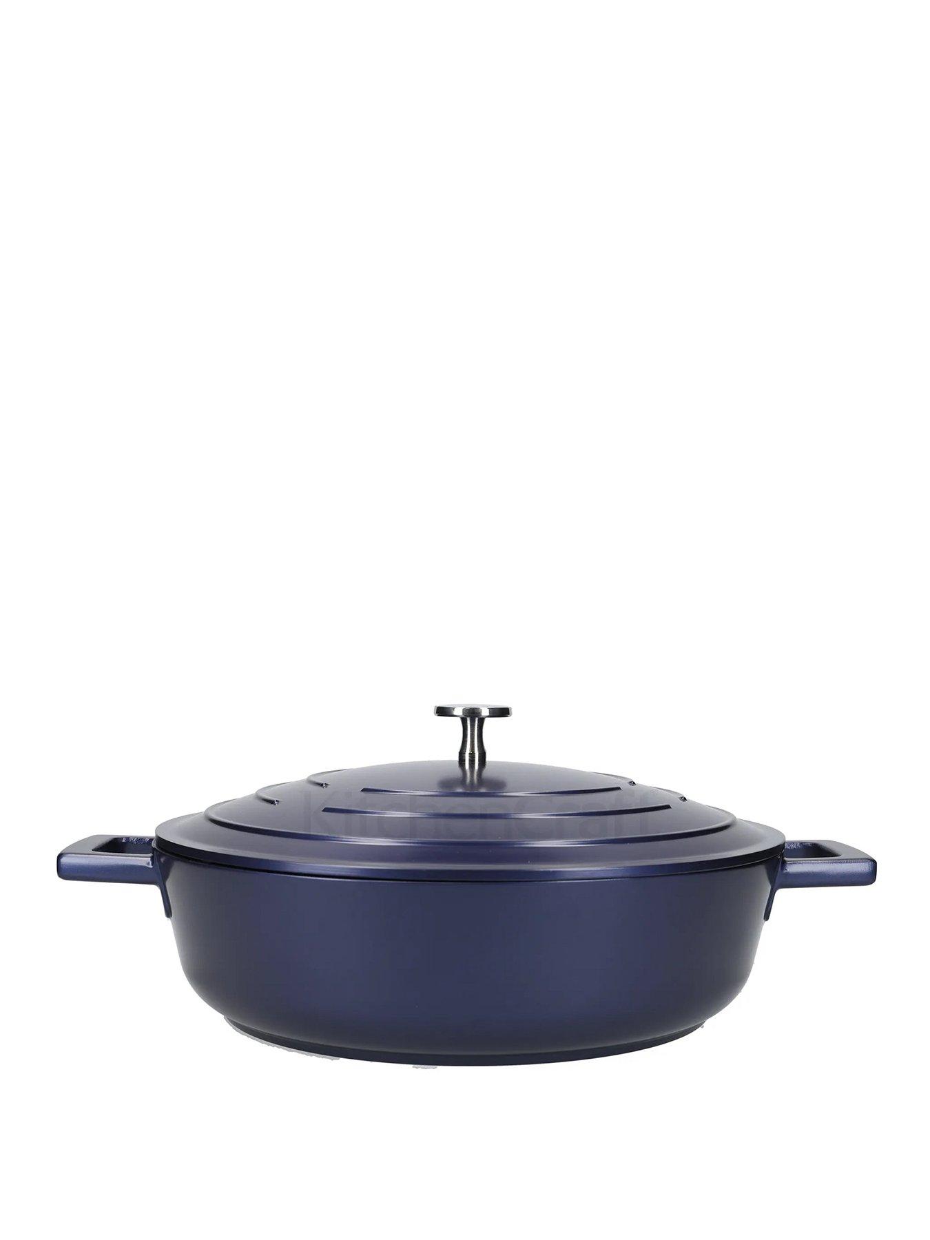 undefined Cast Aluminium 28 cm Shallow Casserole Dish with Lid