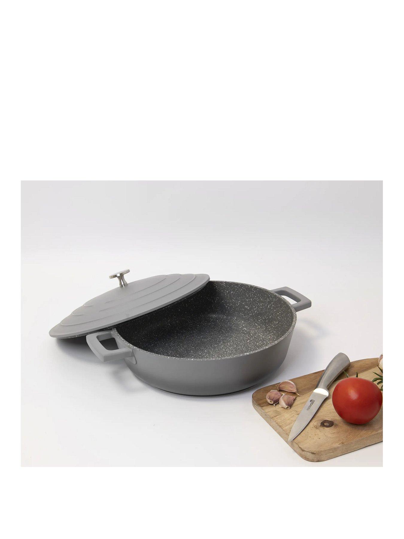undefined Cast Aluminium 28 cm Shallow Casserole Dish with Lid