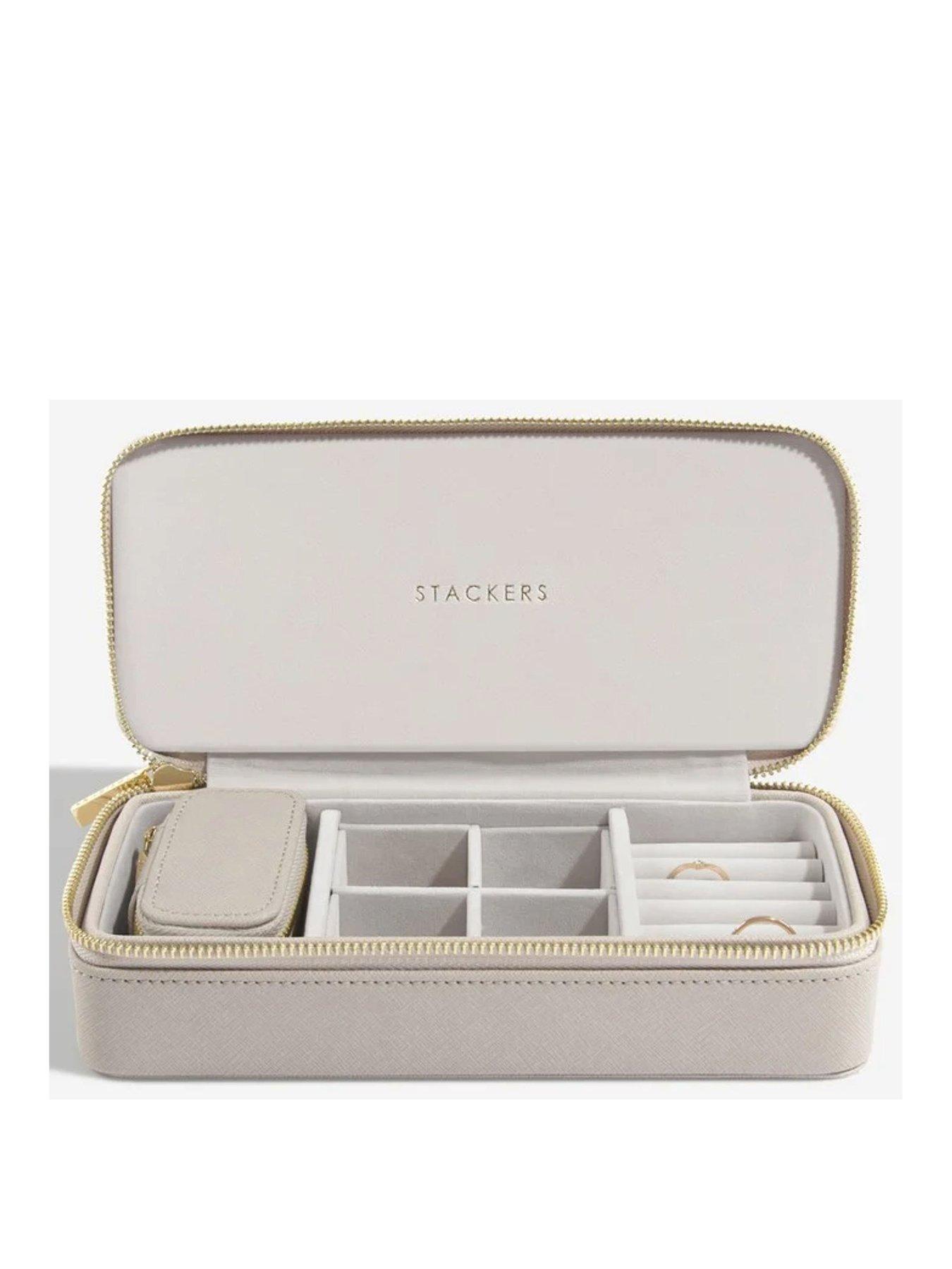 Image 1 of 3 of Stackers Stackers Large &amp; Petite Travel Box - Taupe