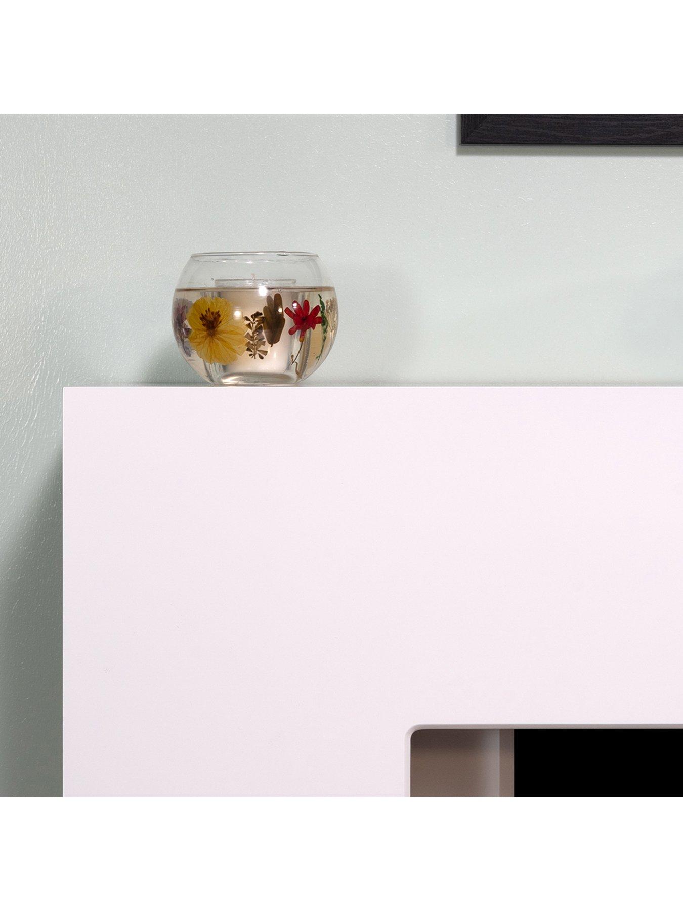Image 4 of 5 of Adam Fires & Fireplaces Sambro White &amp; Grey Electric Suite