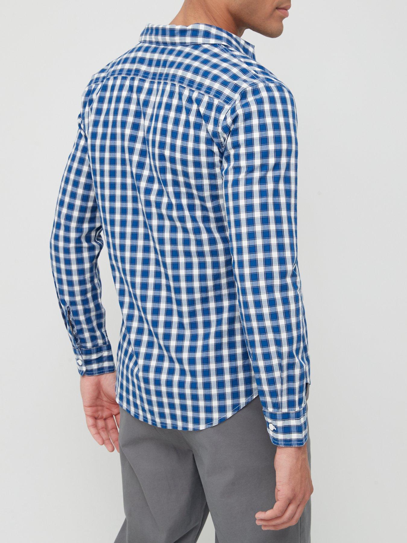 Image 2 of 4 of Levi's One Pocket Check Slim Shirt - Blue