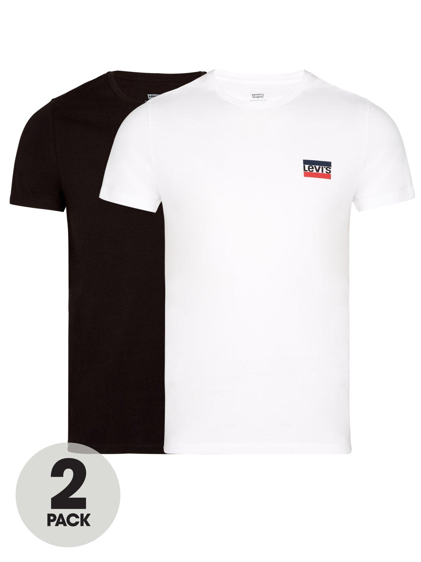Levi's 2 Pack of Sports Logo T-Shirts - White/Black