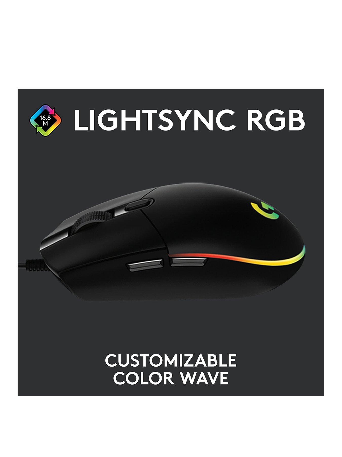 Image 2 of 8 of LogitechG G203 Lightsync RGB 6-Button Gaming Mouse - Black