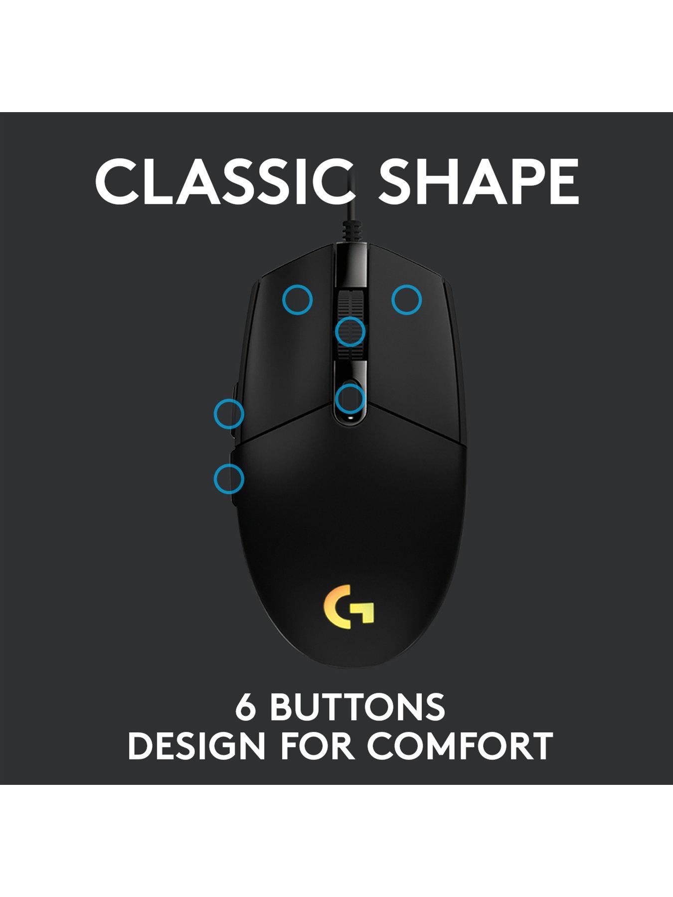 Image 4 of 8 of LogitechG G203 Lightsync RGB 6-Button Gaming Mouse - Black