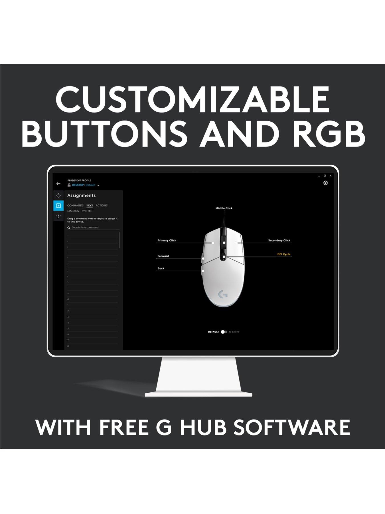 Image 7 of 8 of LogitechG G203 Lightsync RGB 6-Button Gaming Mouse - Black