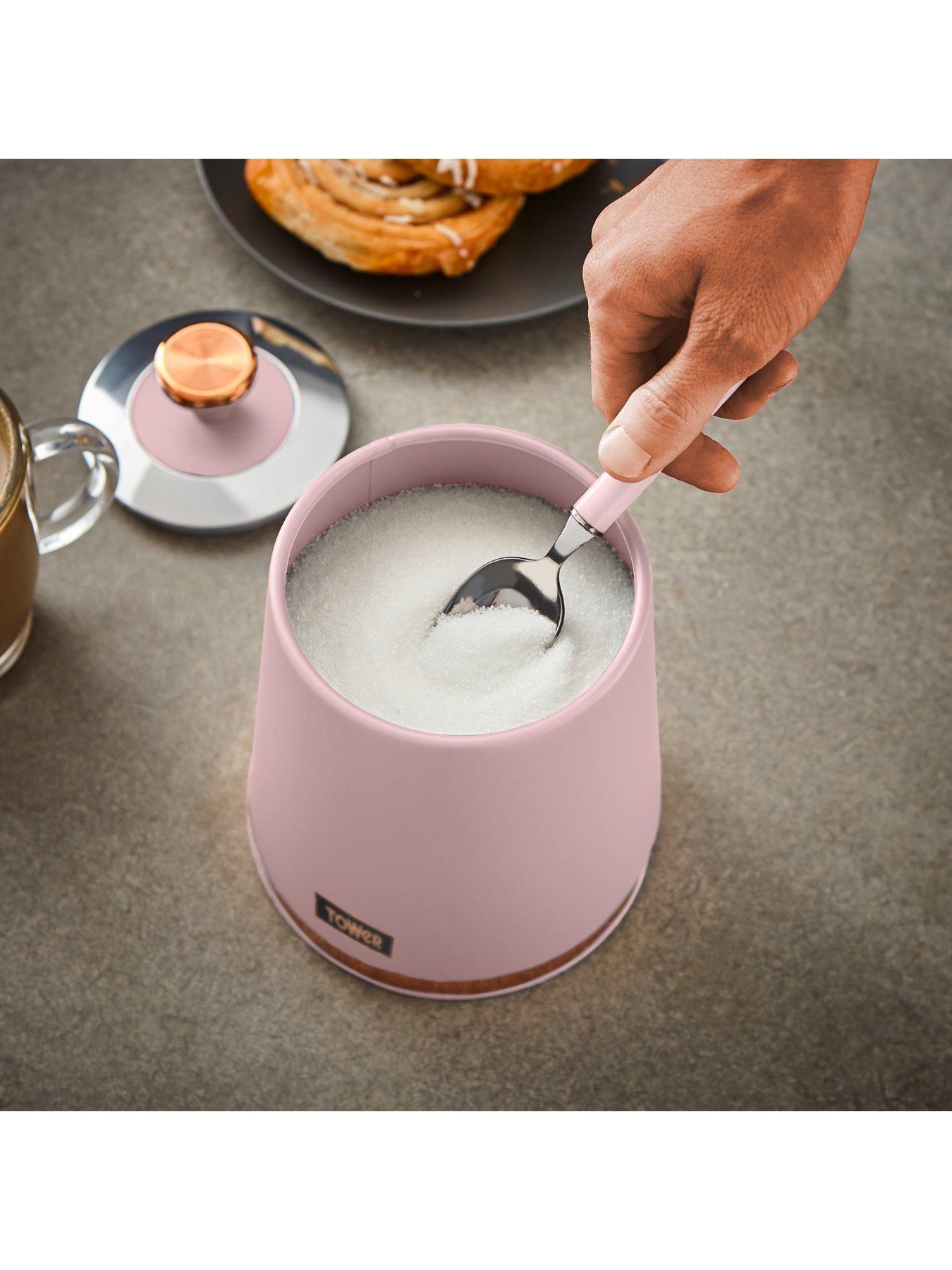 Image 2 of 6 of Tower Cavaletto Storage Canisters in Pink &ndash; Set of 3