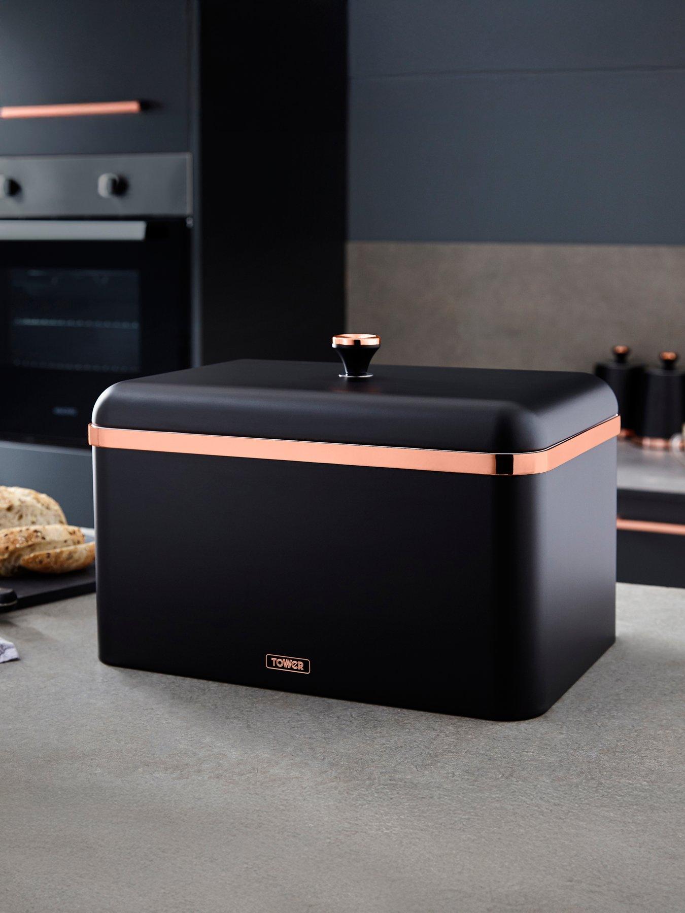 Tower Cavaletto Bread Bin - Black