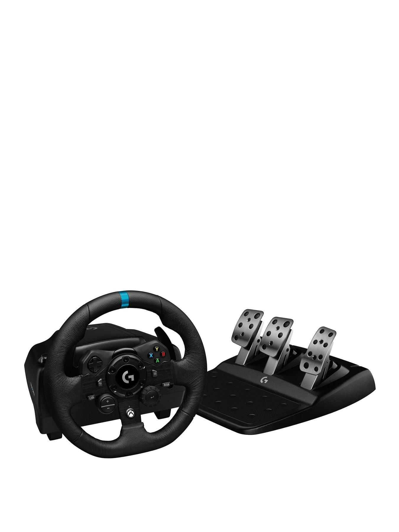 Image 1 of 8 of LogitechG G923 Racing Wheel and Pedals TRUEFORCE up to 1000 Hz Force Feedback for Xbox Series X|S /Xbox One/PC - Black