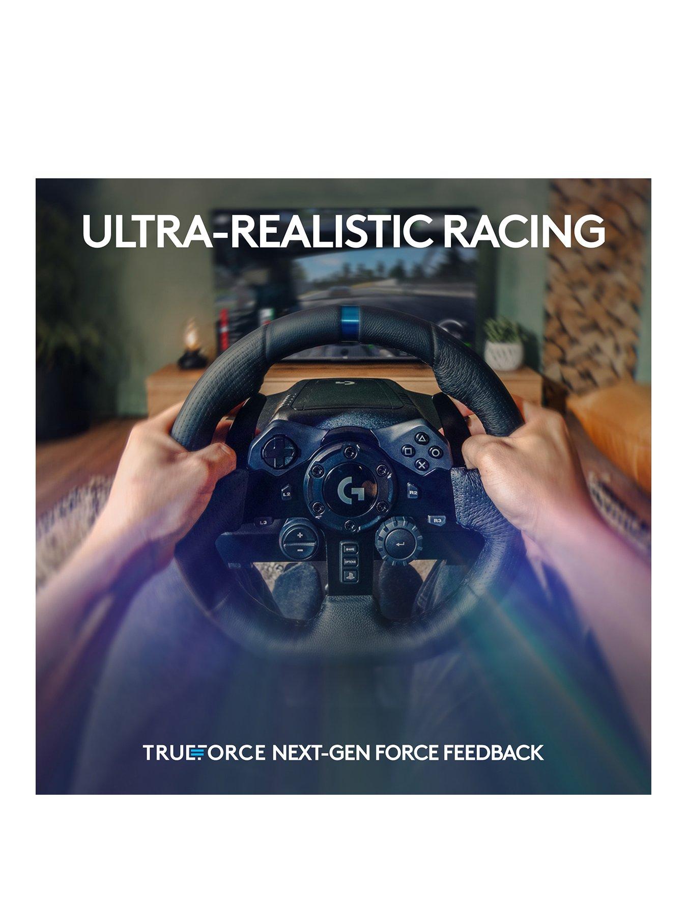 Image 2 of 8 of LogitechG G923 Racing Wheel and Pedals TRUEFORCE up to 1000 Hz Force Feedback for PS5, PS4, PC/Mac - Black