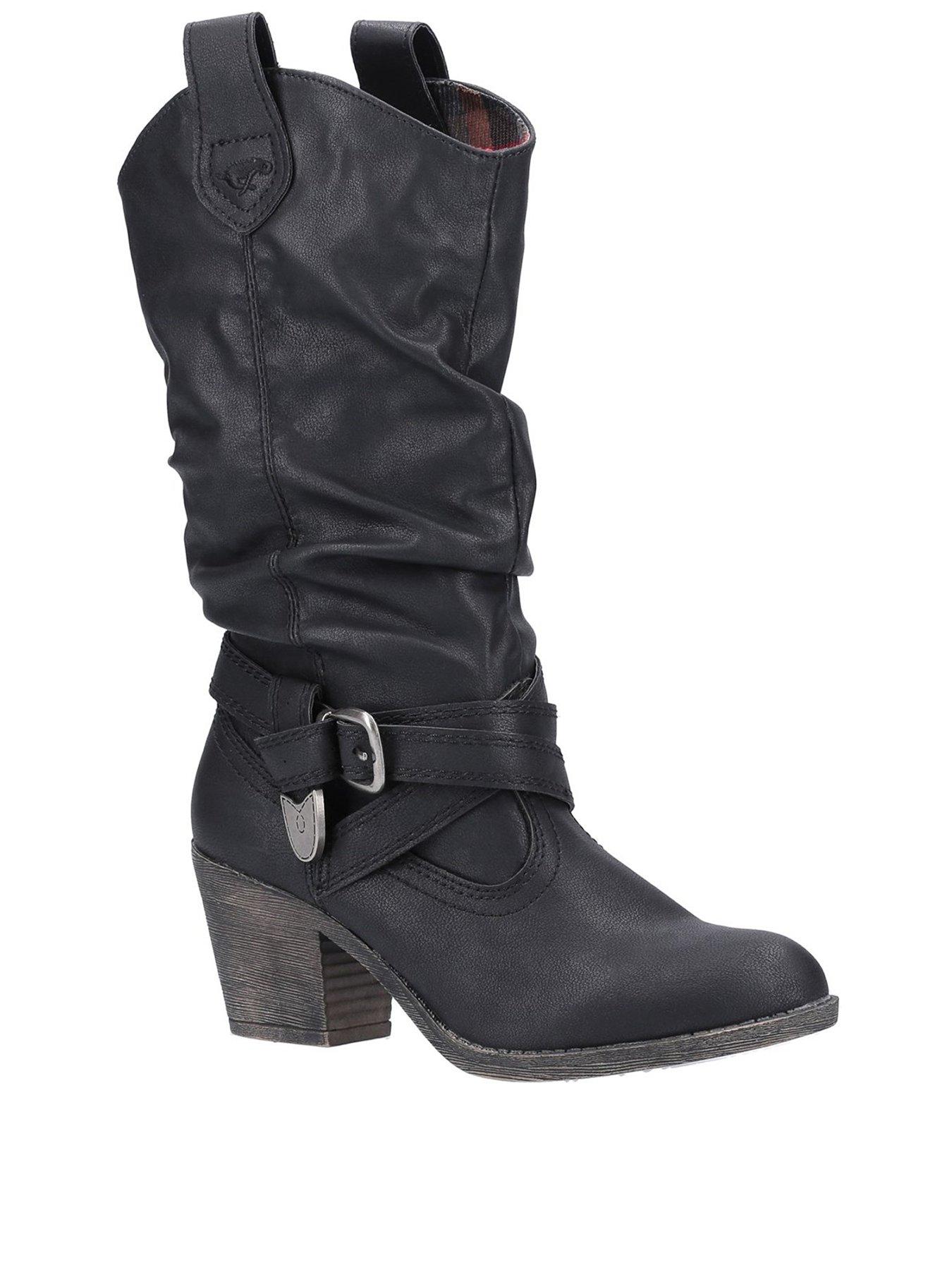 Rocket Dog Sidestep Knee High Boots - Black