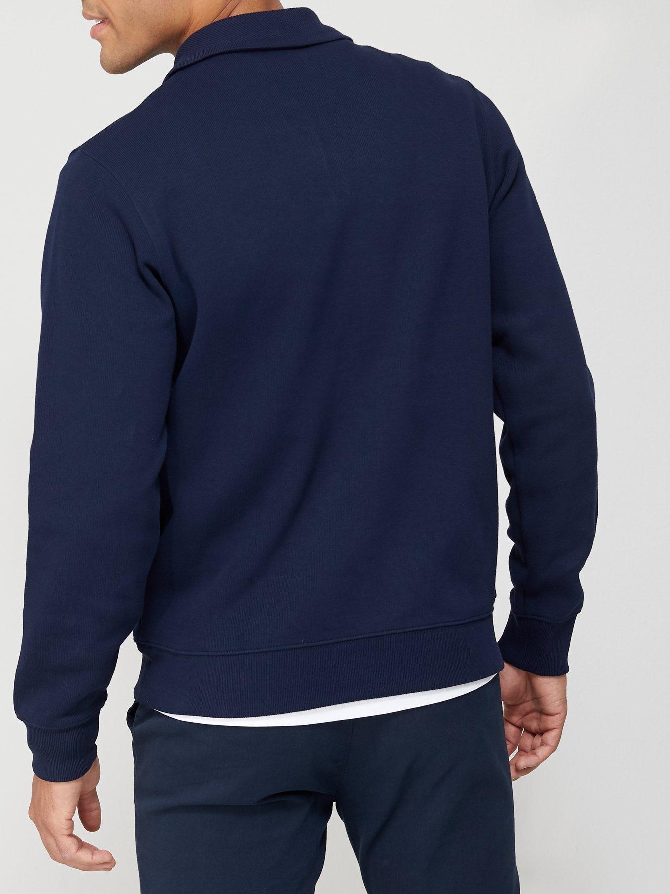 lacoste-fleece-quarter-zip-sweat-top-dark-bluestillFront