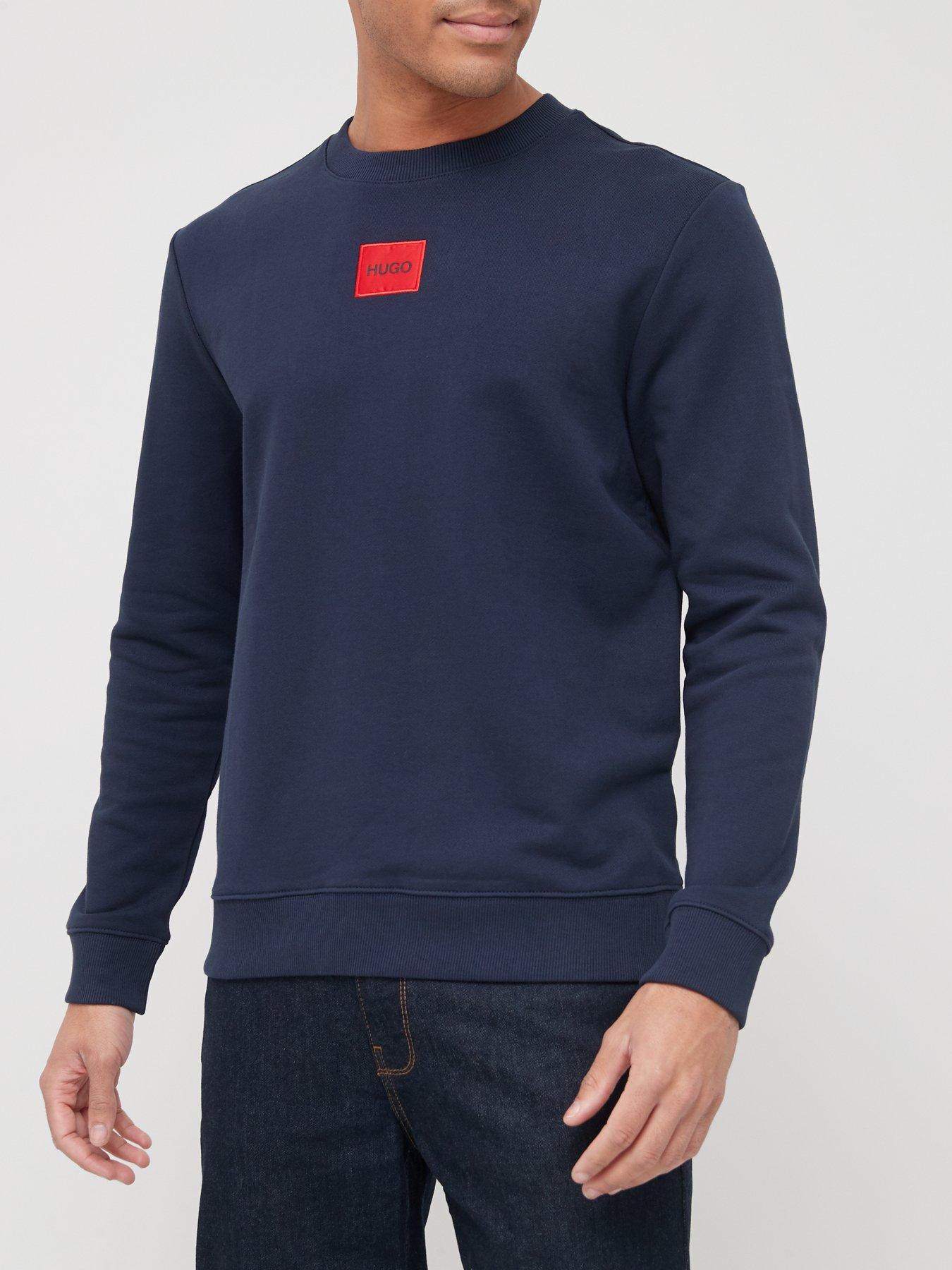 Navy blue and red sweatshirt sale