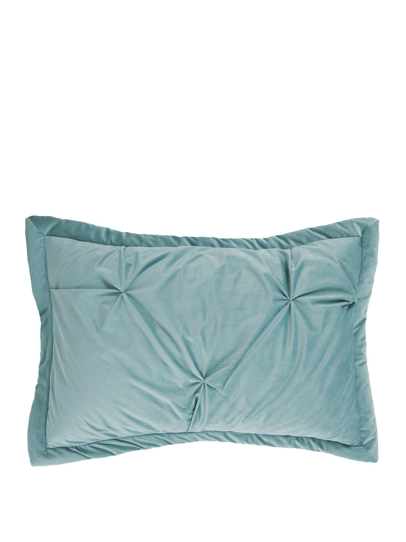 Duck egg velvet throw sale