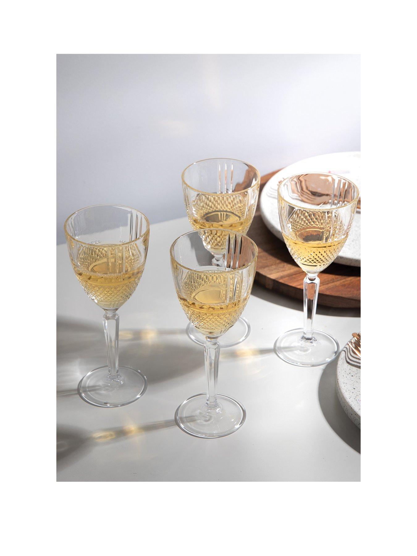 undefined Verona Crystalline White Wine Glasses – Set of 4