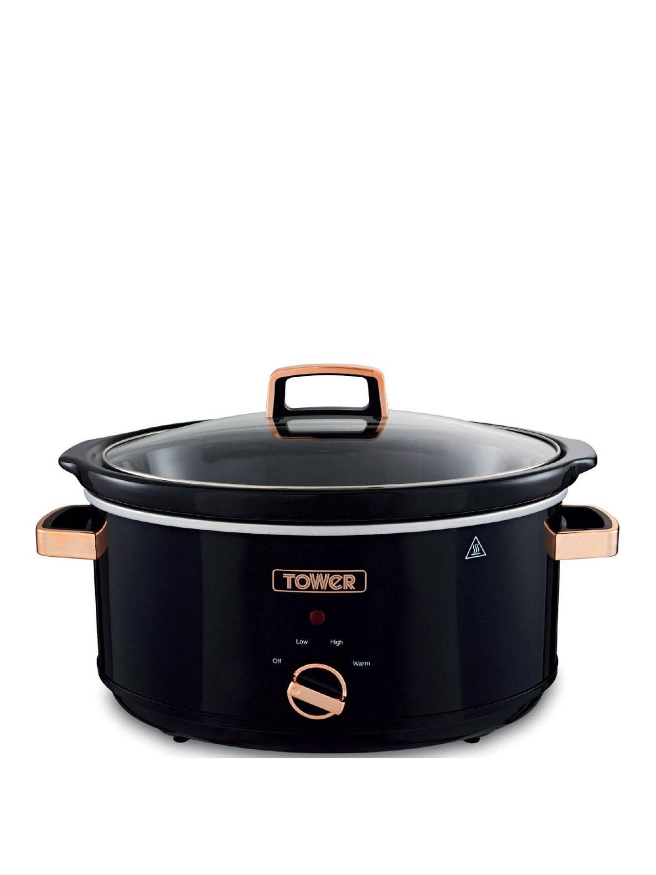 tower-t16019rg-65l-slow-cooker-with-3-heat-settings-black-and-rose-gold