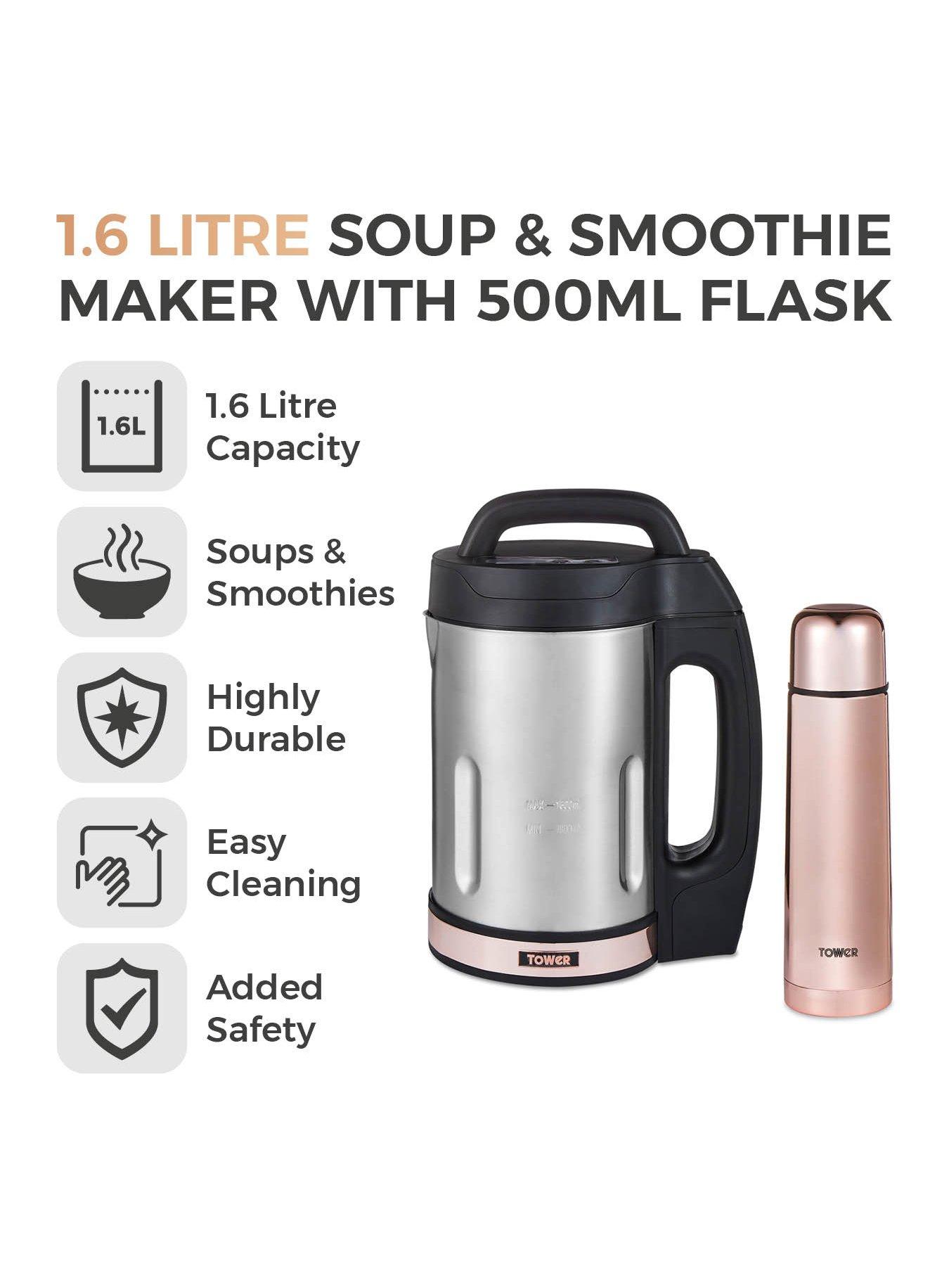 Image 2 of 6 of Tower 1.6L Soup Maker including 500ml Flask -&nbsp;Rose Gold