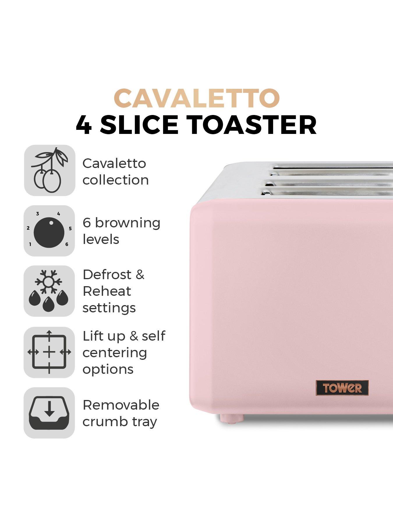 Cavaletto 4 Slice Toaster - Pink