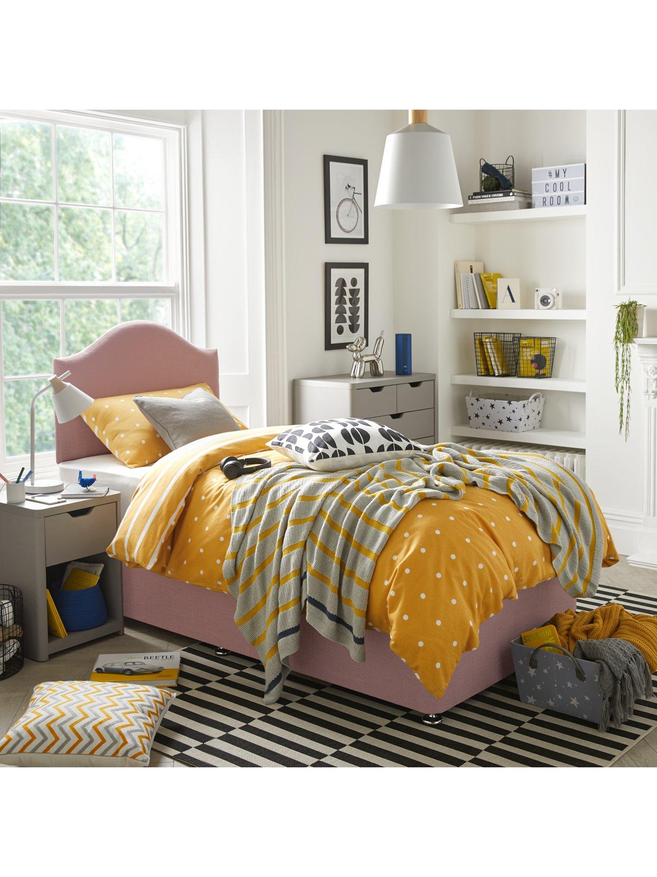 Shire Beds Kids Mattress, Divan Base and Headboard Bed Set - Pink - FSC® Certified