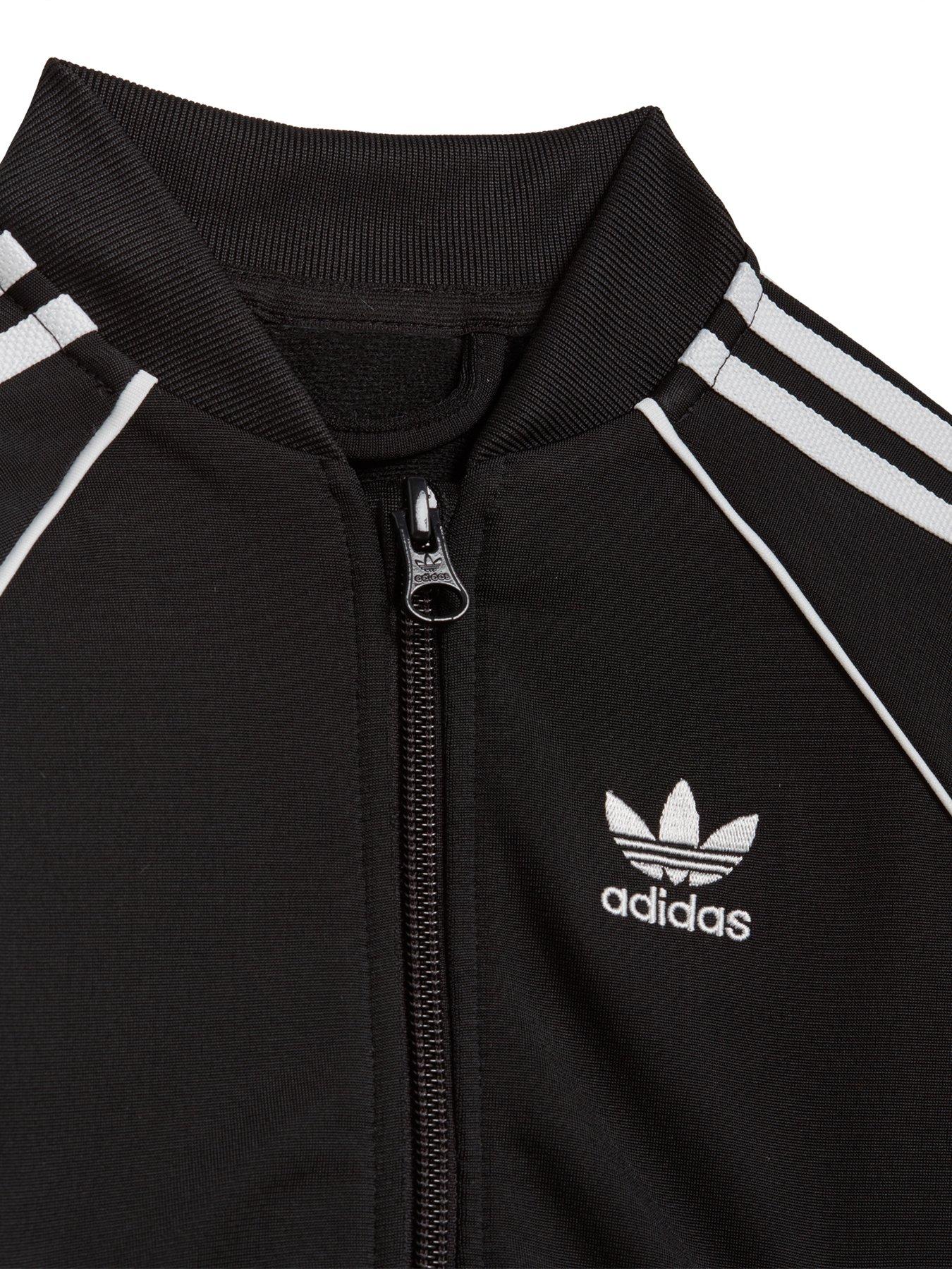 Black and hotsell white superstar tracksuit