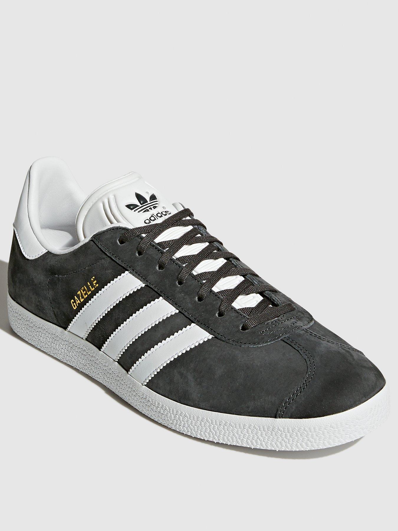 Mens adidas gazelle grey hotsell