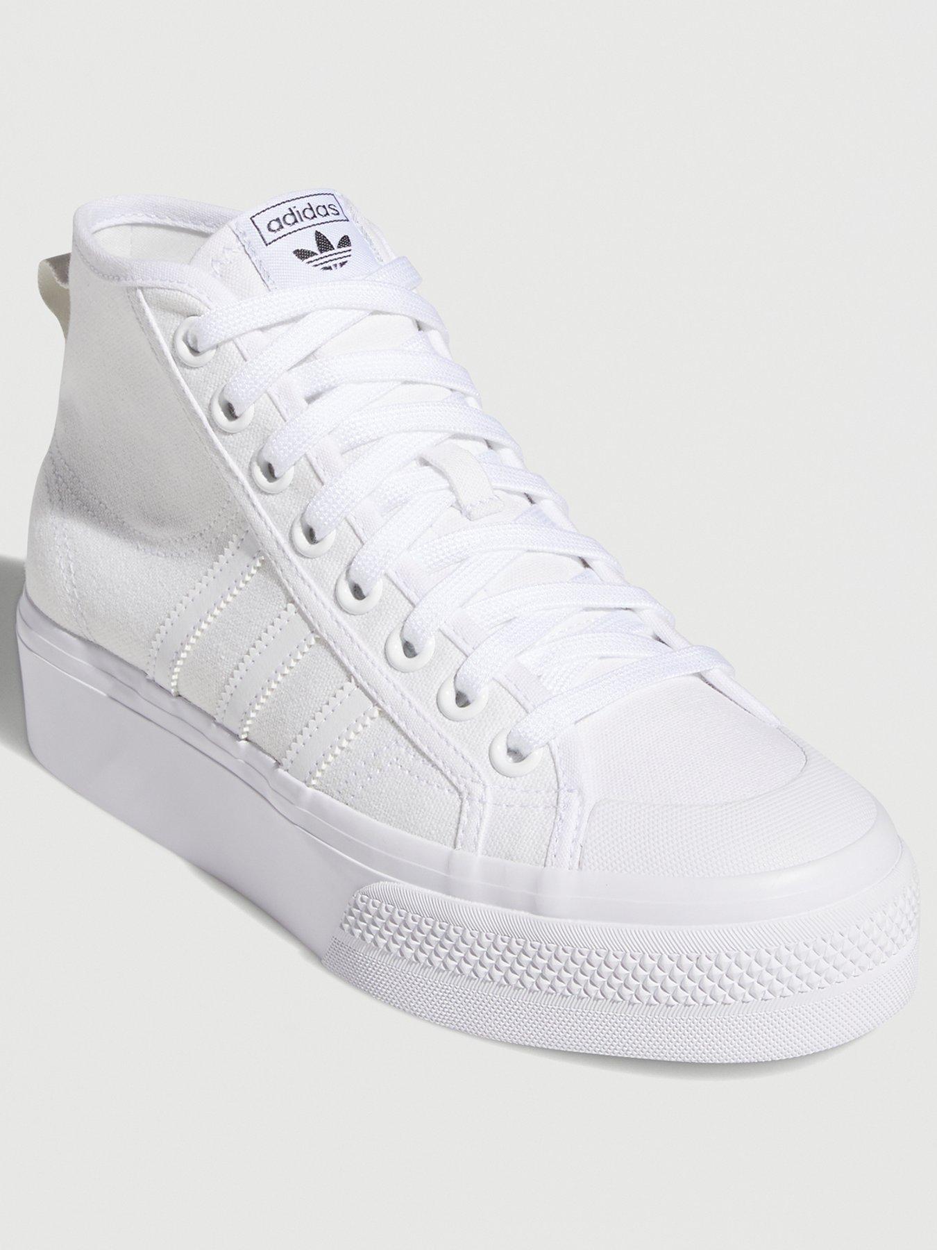 adidas Originals Womens Nizza Platform Trainers White Very Ireland